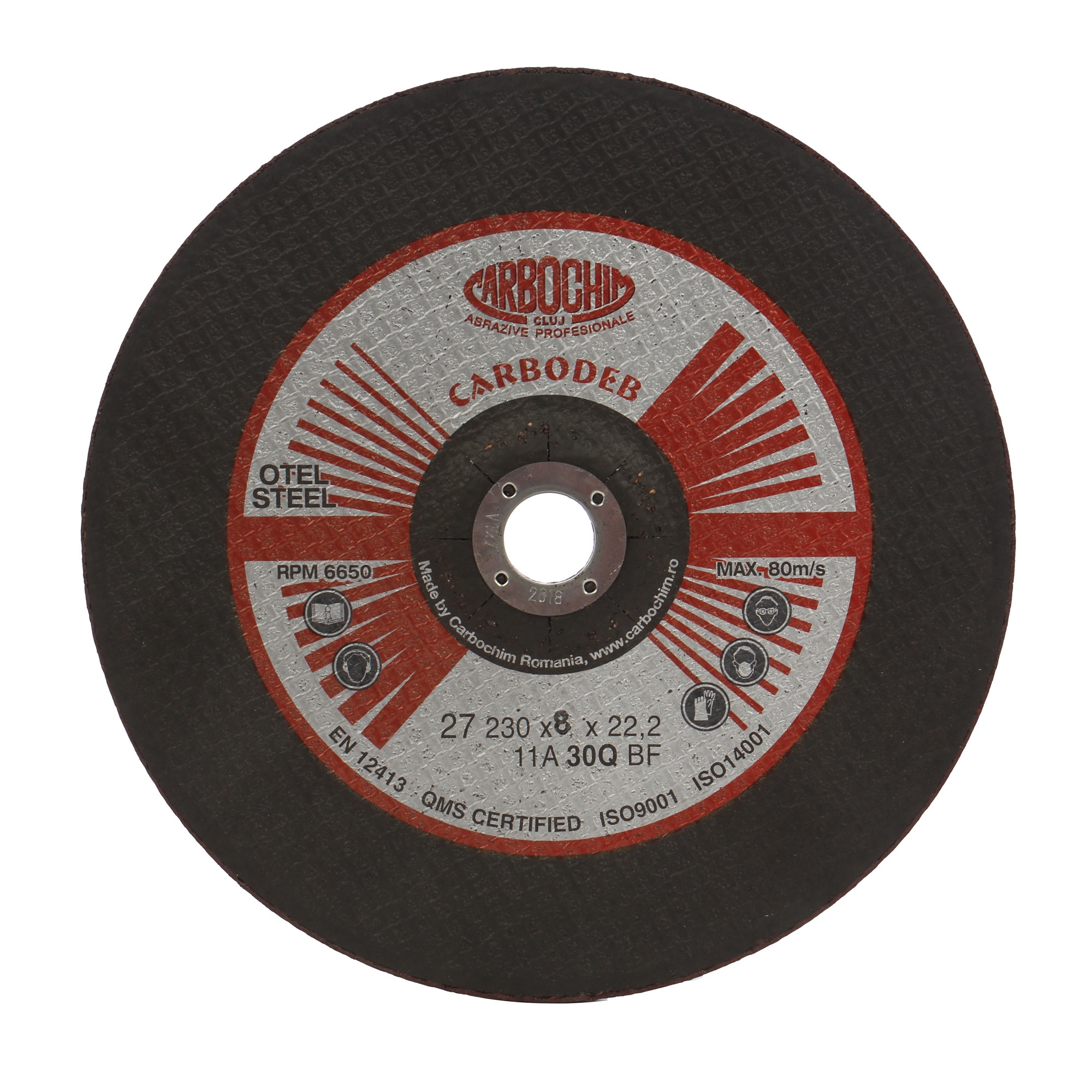 Disc polizare, Carbochim 11A30Q4B47, 230 x 22.2 x 8 mm