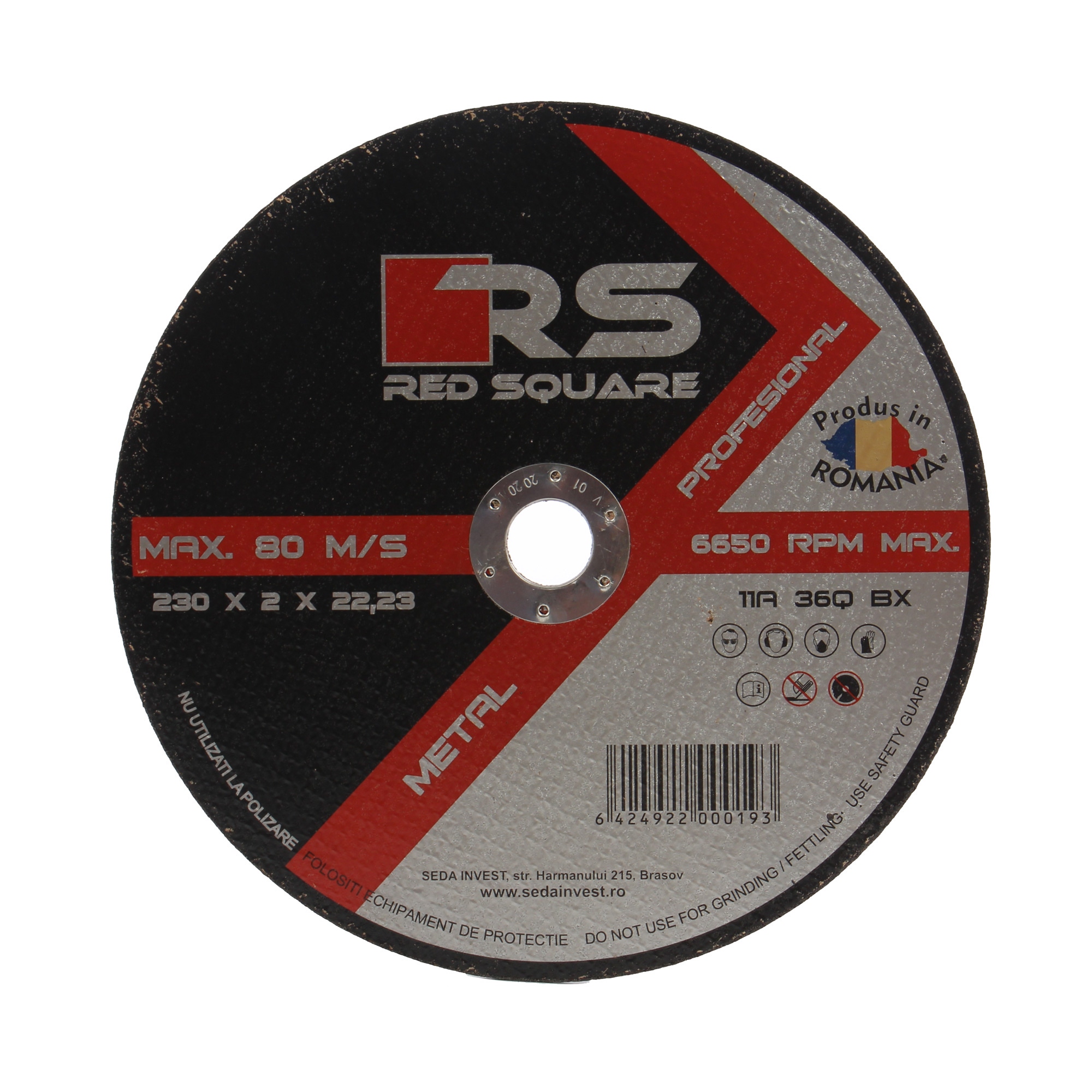 Disc debitare metal, Red Square, 230 x 22.2 x 2 mm