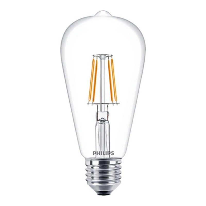 Bec LED filament Philips clasic ST64 E27 4.3W 470lm lumina calda 2700 K