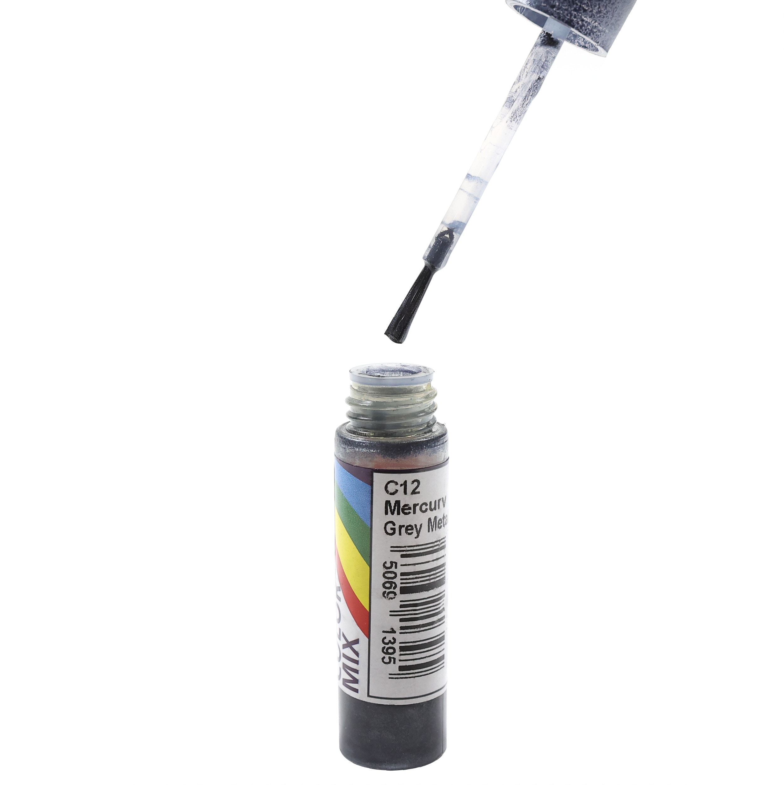 Corector auto Colormix Stift Mercury Grey Metal, pentru intretinere caroserie, gri, 12.5 ml