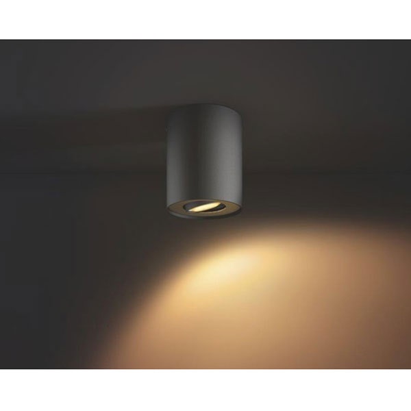 Spot LED inteligent Hue Pillar 5633030P7, 1 x GU10, 5.5W, lumina calda / rece, orientabil, negru + variator