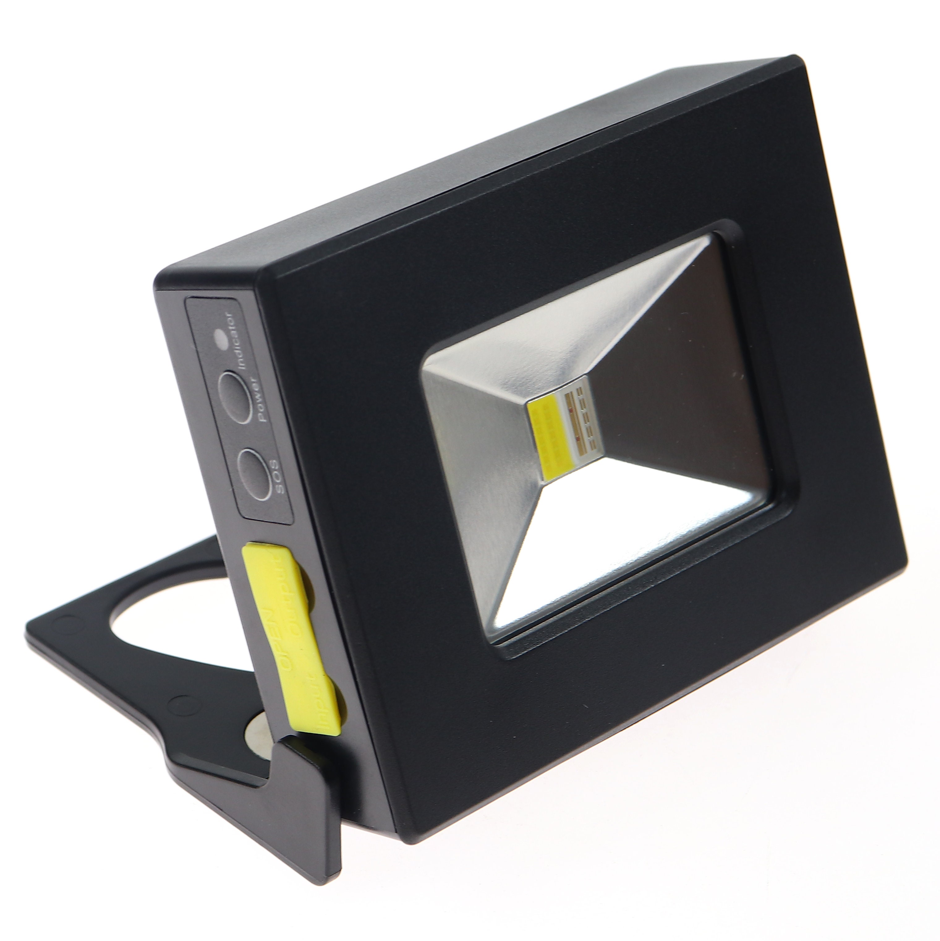 Proiector mini Hoff, 450lm, lumina rece / lumina de alarma rosie + albastra, cu magnet, acumulator si USB