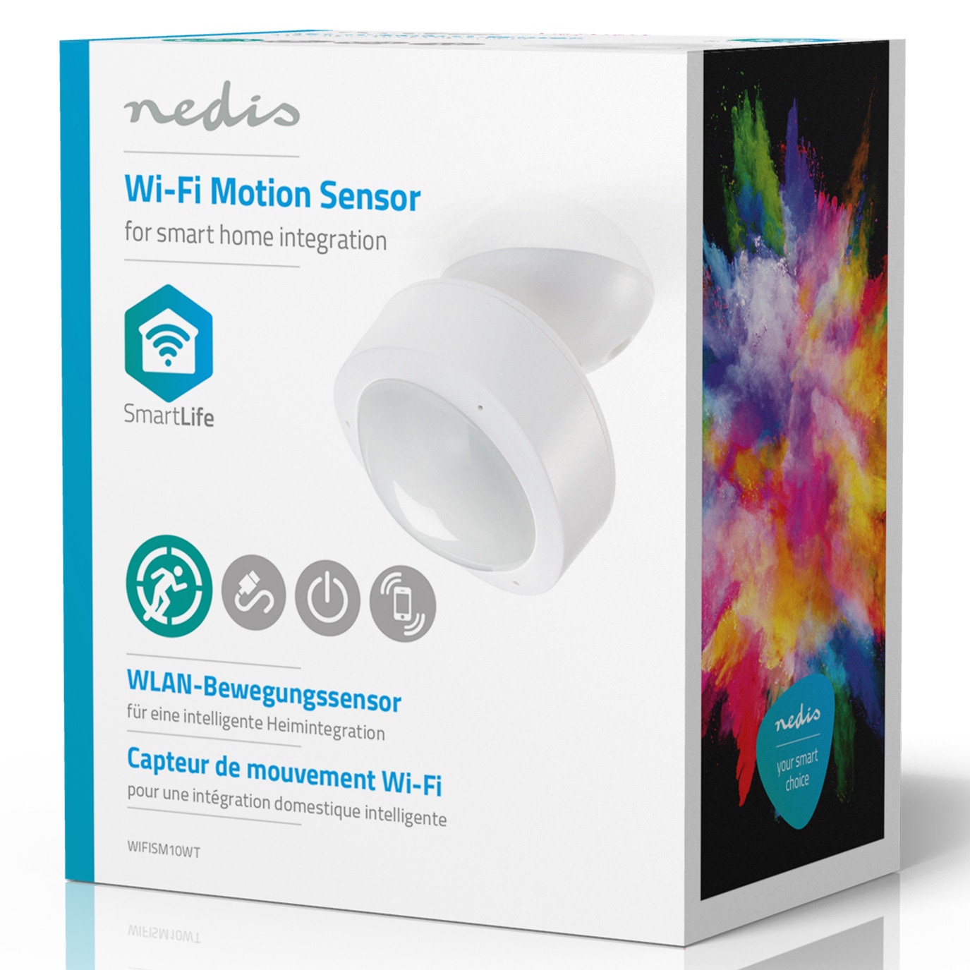 Senzor de miscare inteligent Nedis WIFISM10WT, Wi-Fi, IP20