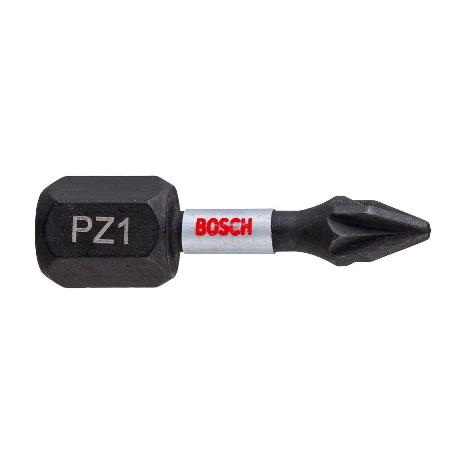 Biti pentru insurubare, de impact, profil Pozidrive, Bosch 2608522400, PZ1, 25 mm, set 2 bucati