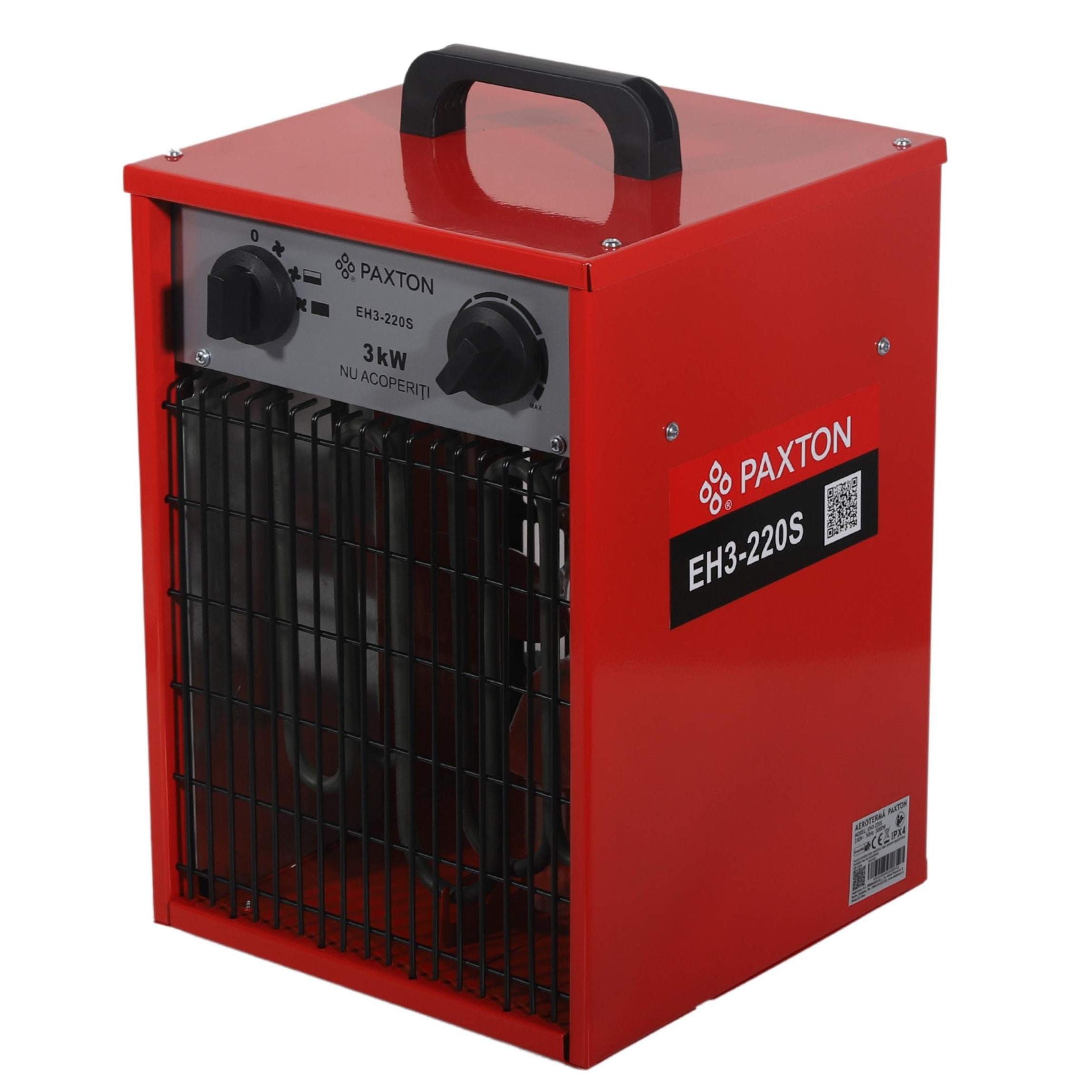 Aeroterma aer cald, electrica, Paxton EH3-220S, 3 kW, 220 -240 V