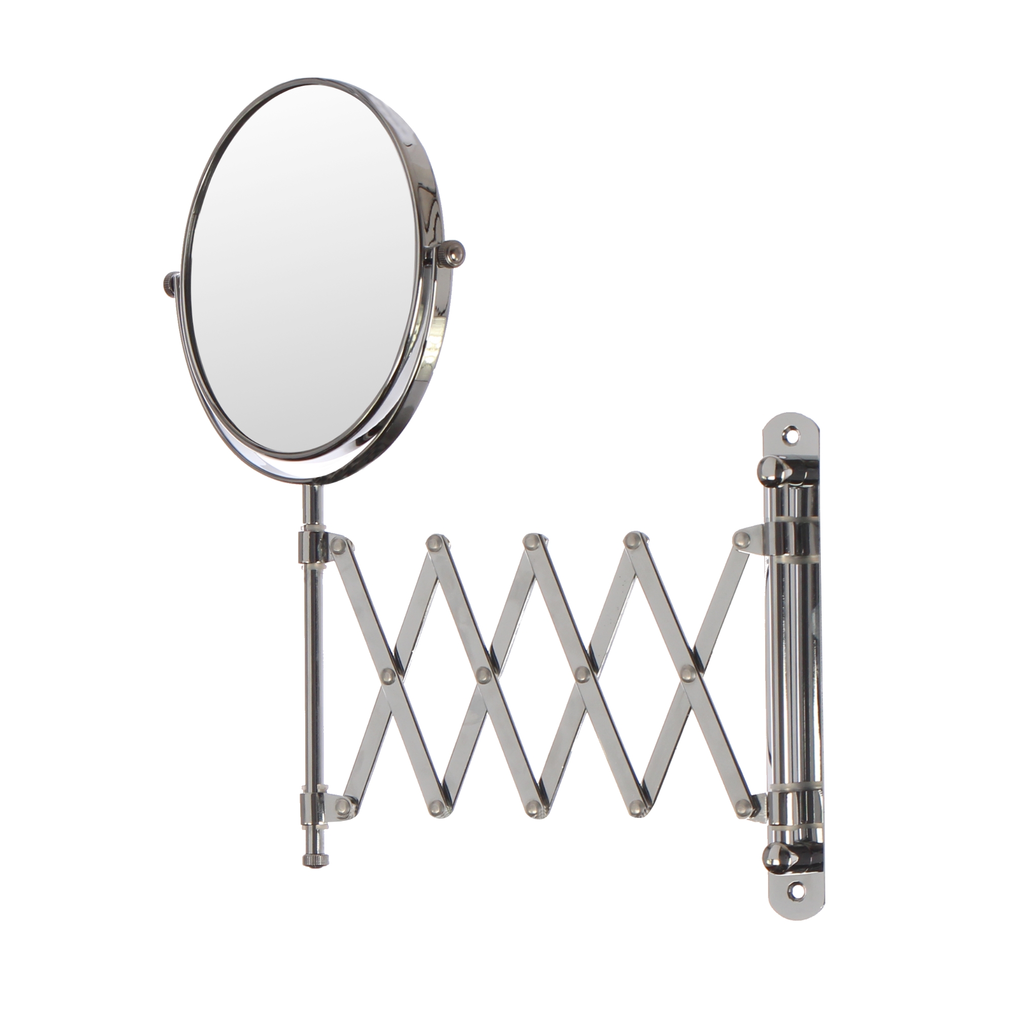 Oglinda cosmetica pentru baie, HSY3012, pliabila, cu lupa, montaj pe perete, D - 15 cm