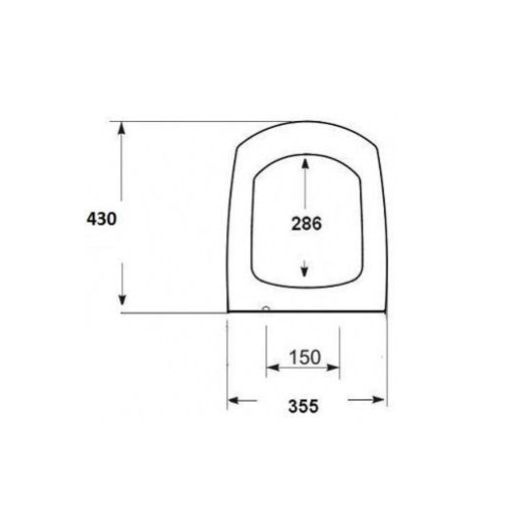 Capac WC din duroplast MKW Carina S646V532, alb, inchidere lenta, 355 x 430 mm