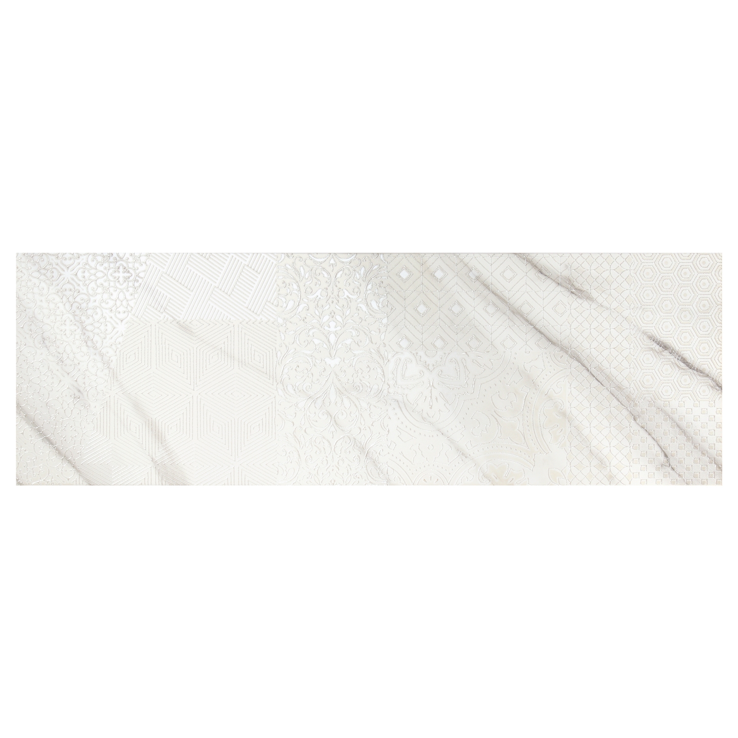 Decor faianta baie / bucatarie Atlas A alb, lucios, 28.5 x 85.5 cm