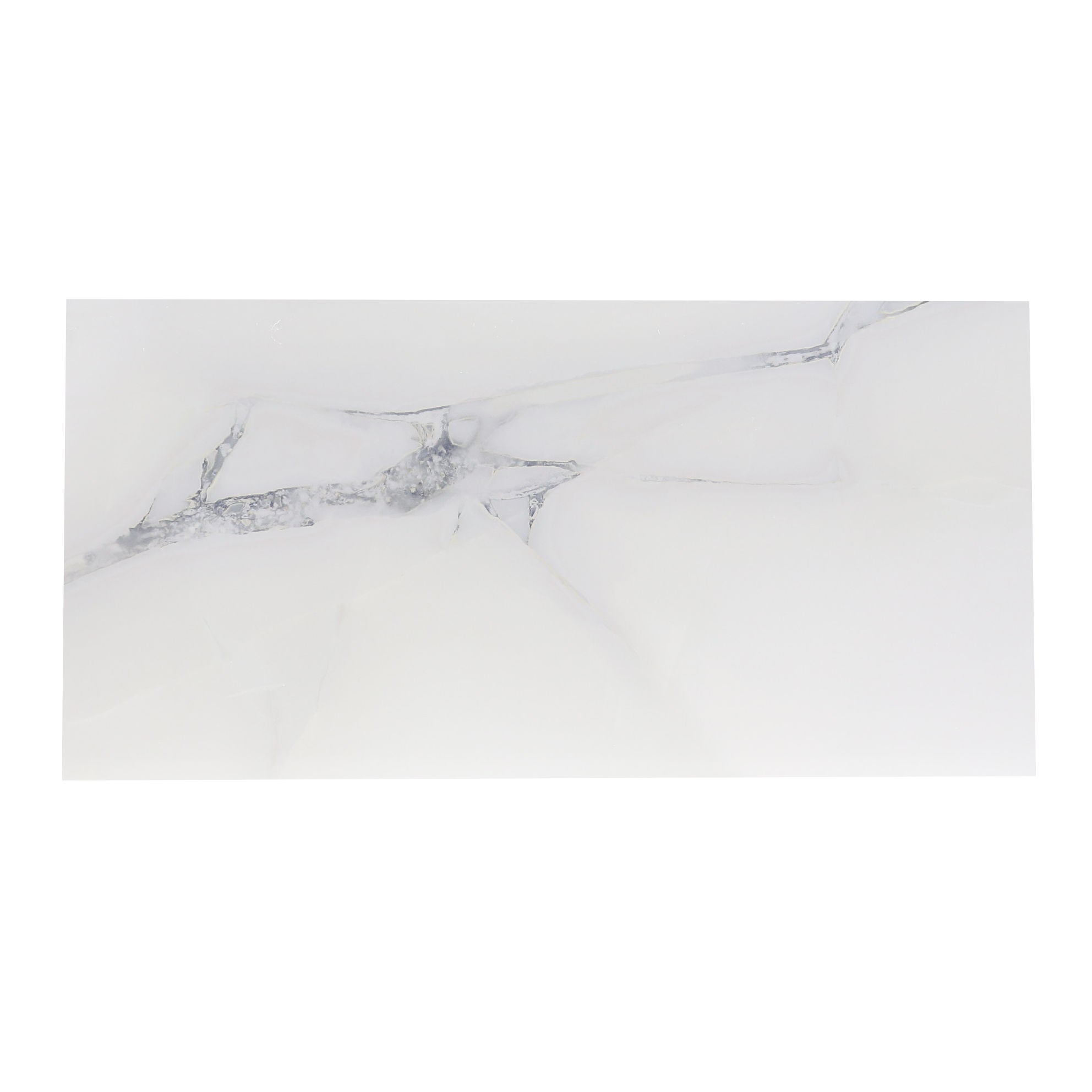 Faianta baie / bucatarie Newbury, rectificata, imitatie marmura, lucioasa, alba, 30 x 60 cm