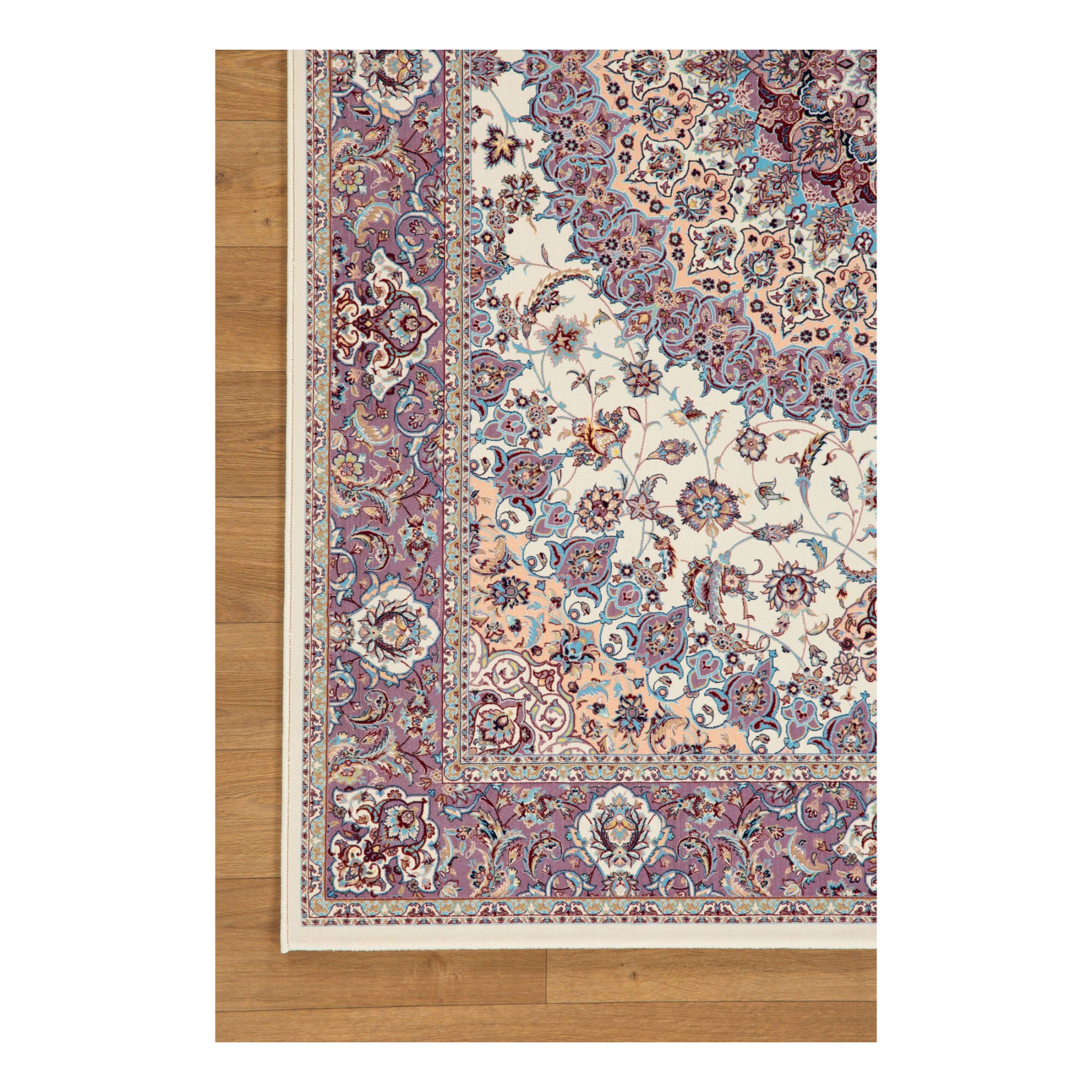 Covor living / dormitor Oriental Weavers Royal Tapis W 1333/GG3, 160 x 230 cm, polipropilena heat-set, crem + lila, dreptunghiular