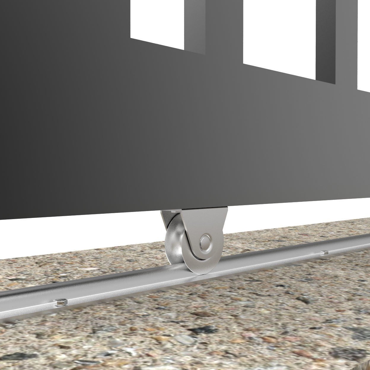 Rola suport exterior, profil R, porti culisante, otel, 100 mm