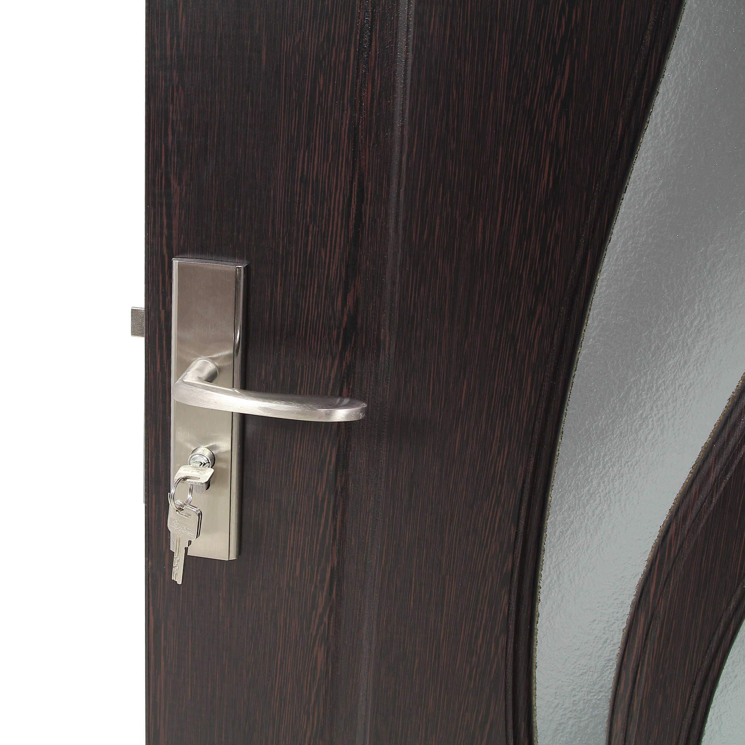 Usa de interior din lemn cu geam Super Door F03-88-T stanga / dreapta wenge 203 x 88 cm