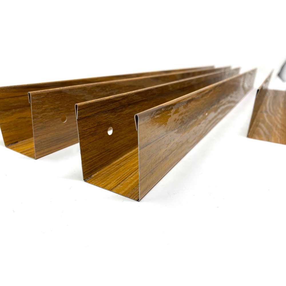 Panou gard jaluzea Atlas, stejar, imitatie lemn - fata, imitatie lemn - spate, 1245 x 2000 x 0.5 mm