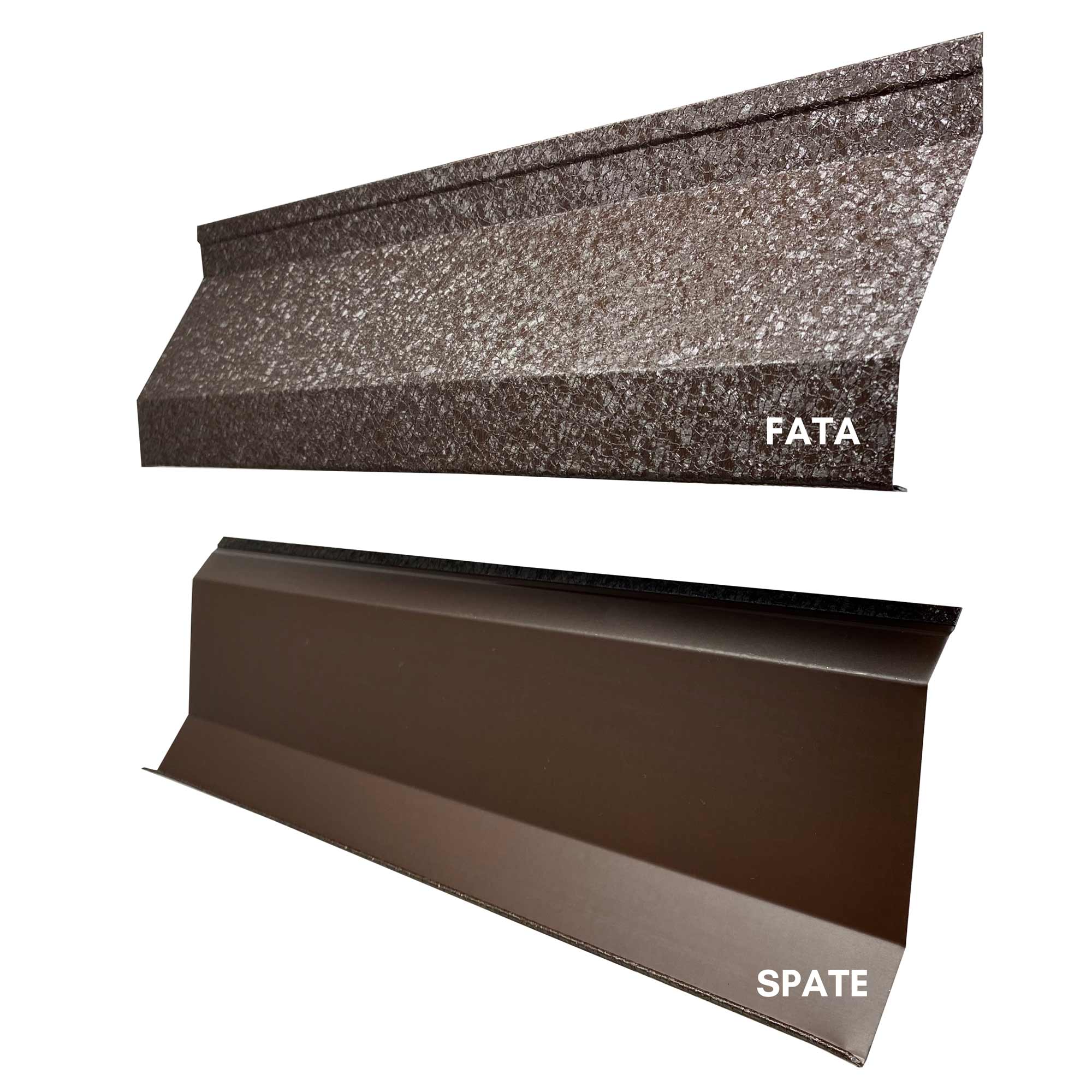 Panou gard jaluzea Atlas, tabla din otel zincat, maro (RAL 8019), hi-mat - fata, lucios - spate, 1245 x 2500 x 0.5 mm