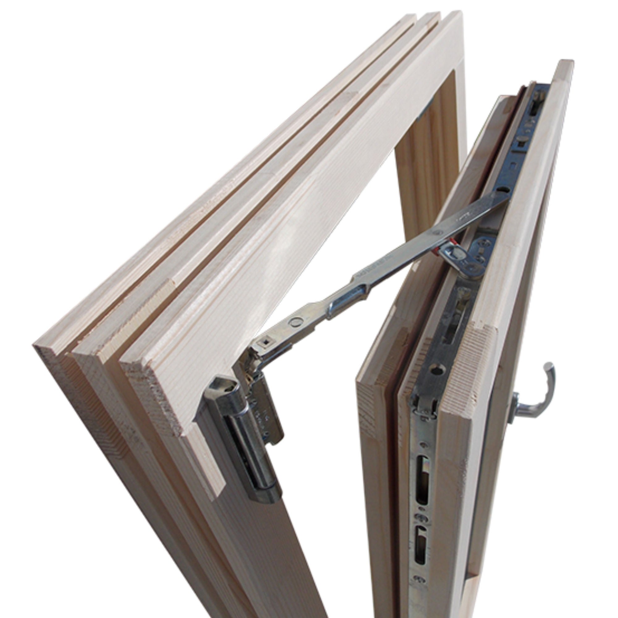 Fereastra lemn termopan, Kobezol, natur, 58 x 118 cm, dubla deschidere, stanga