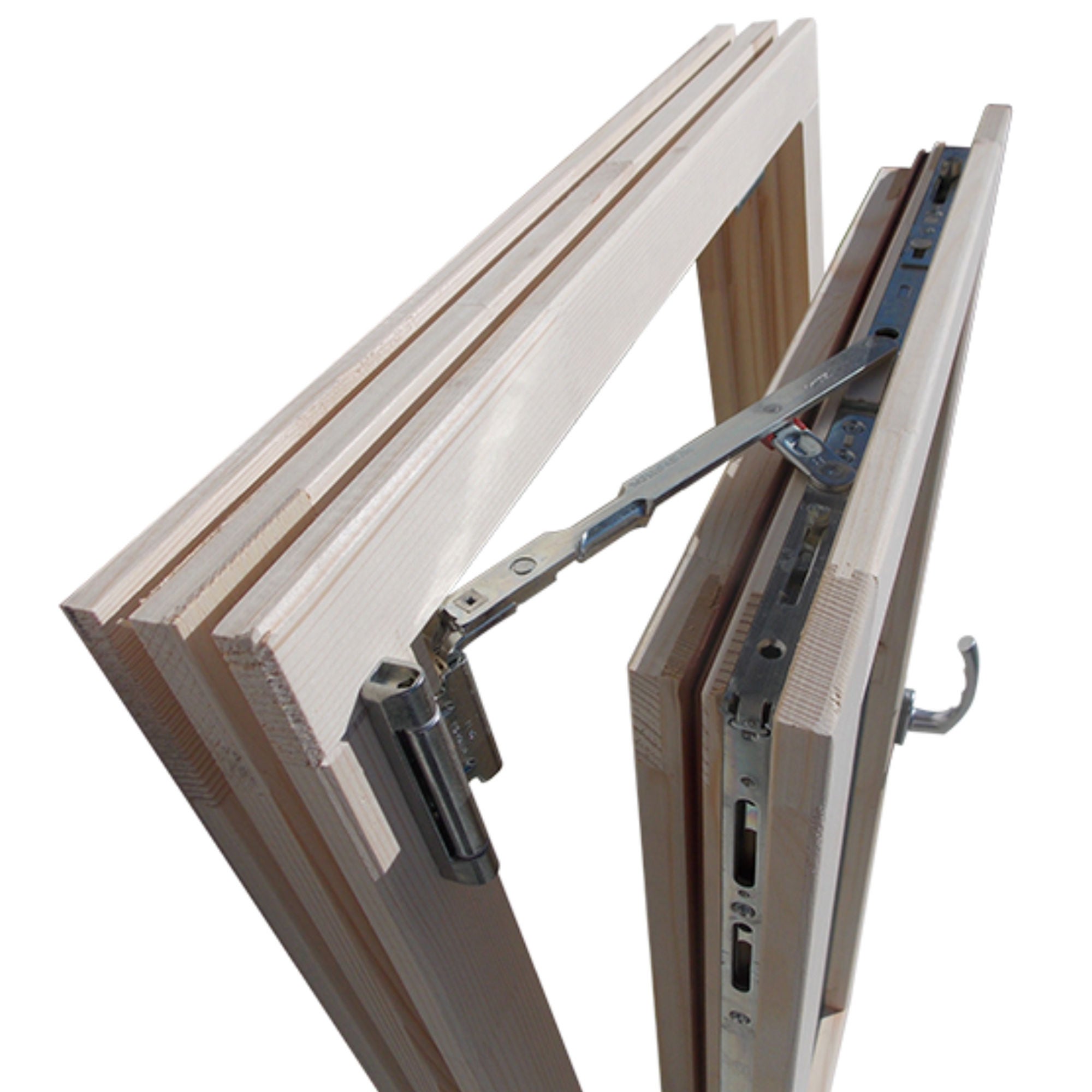 Fereastra lemn termopan, Kobezol, natur, 88 x 148 cm, dubla deschidere, stanga