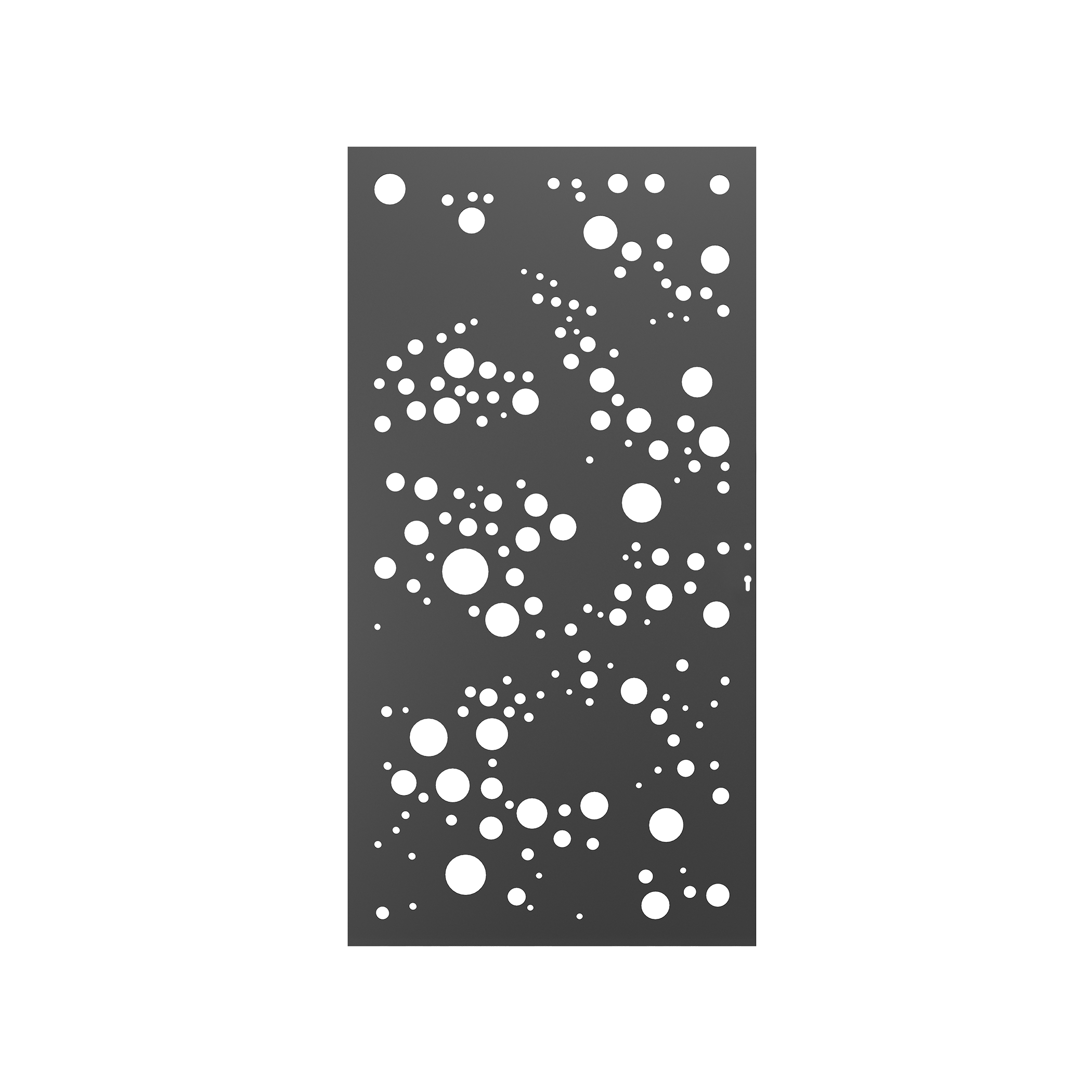 Poarta metalica pietonala aluminiu, din tabla decupata, PP43-L, stanga, negru (RAL 9005), 910 x 1800 mm