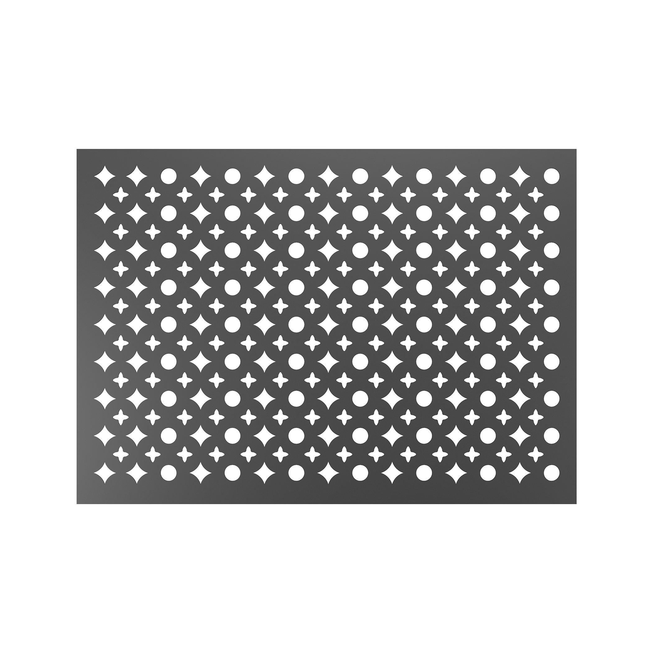 Panou gard aluminiu, din tabla decupata, G40A, negru (RAL 9005), 2000 x 1100 mm