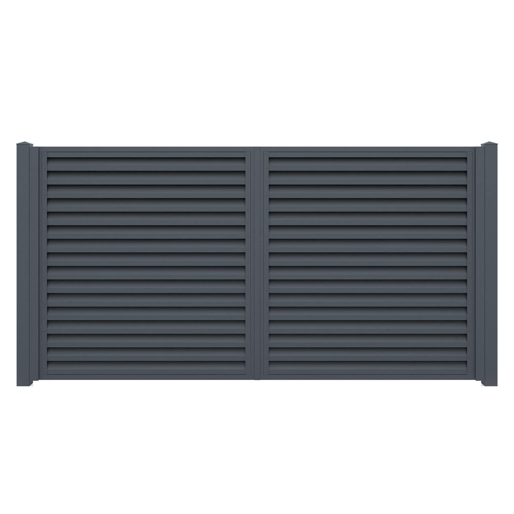 Poarta metalica auto aluminiu PA44, negru (RAL 9005), 3370  x 1800 mm