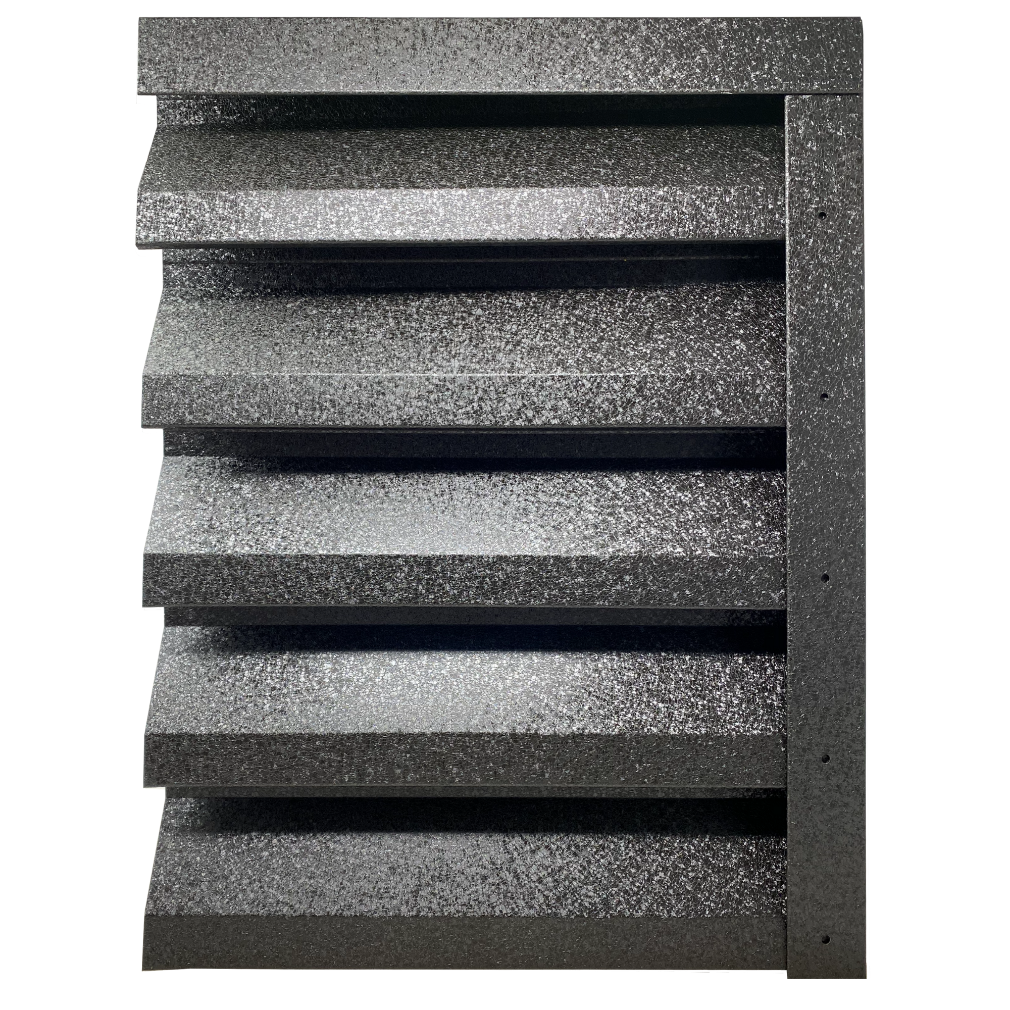Panou gard jaluzea Atlas, tabla din otel zincat, negru (RAL 9005), hi-mat - fata, lucios - spate, 1245 x 2000 x 0.5 mm