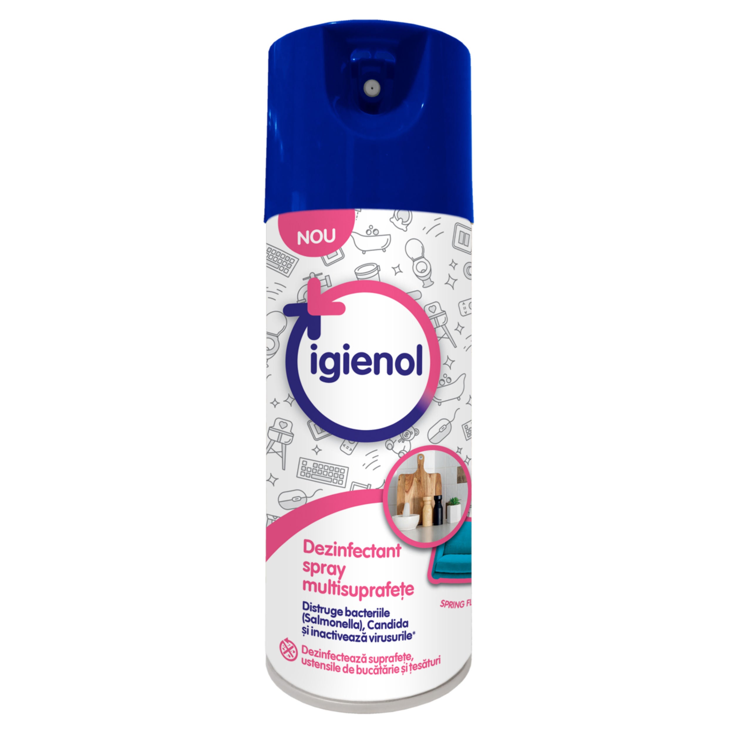 Dezinfectant spray multisuprafete Igienol Spring Fresh, 400 ml