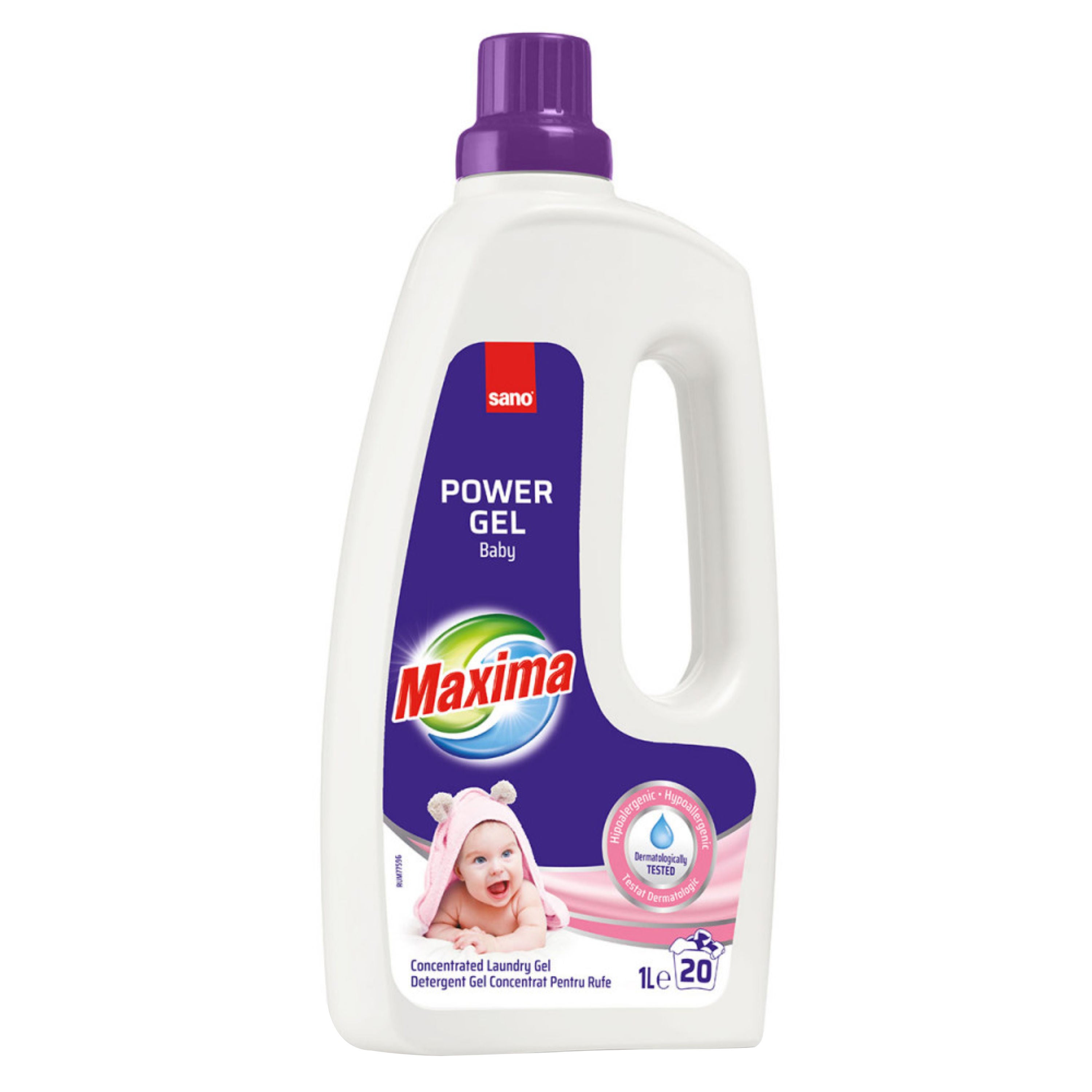 Detergent de rufe gel Sano Maxima Baby, 20 spalari, 1 L