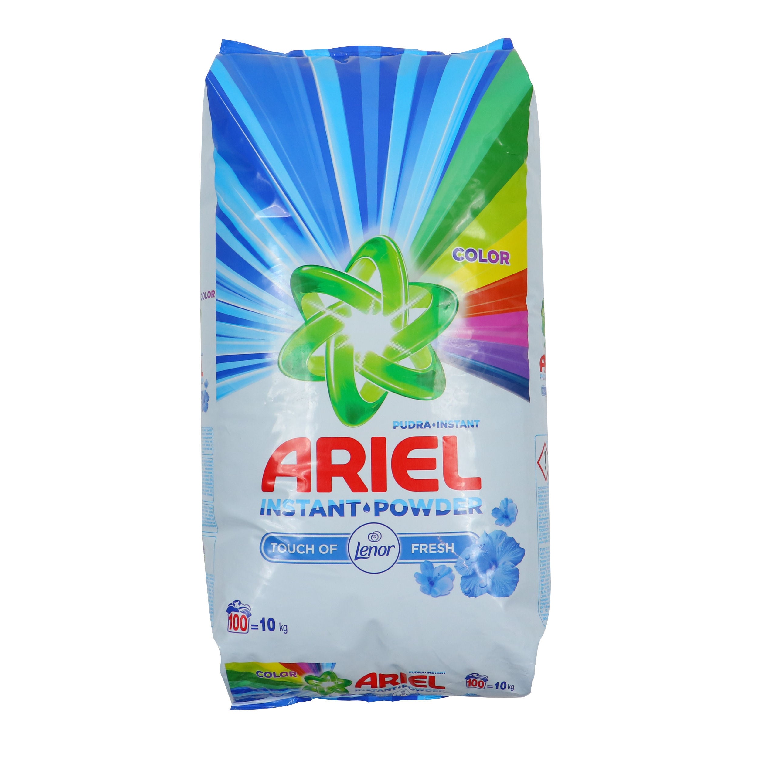 Detergent rufe Ariel Instant Powder Color, automat, parfum floral, 10 kg, 100 de spalari
