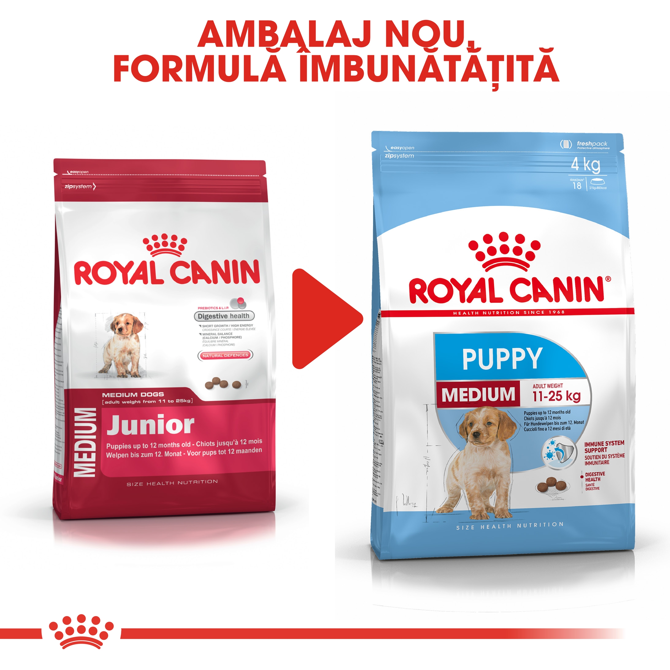 Hrana uscata caine junior Royal Canin Medium Puppy, 15 kg