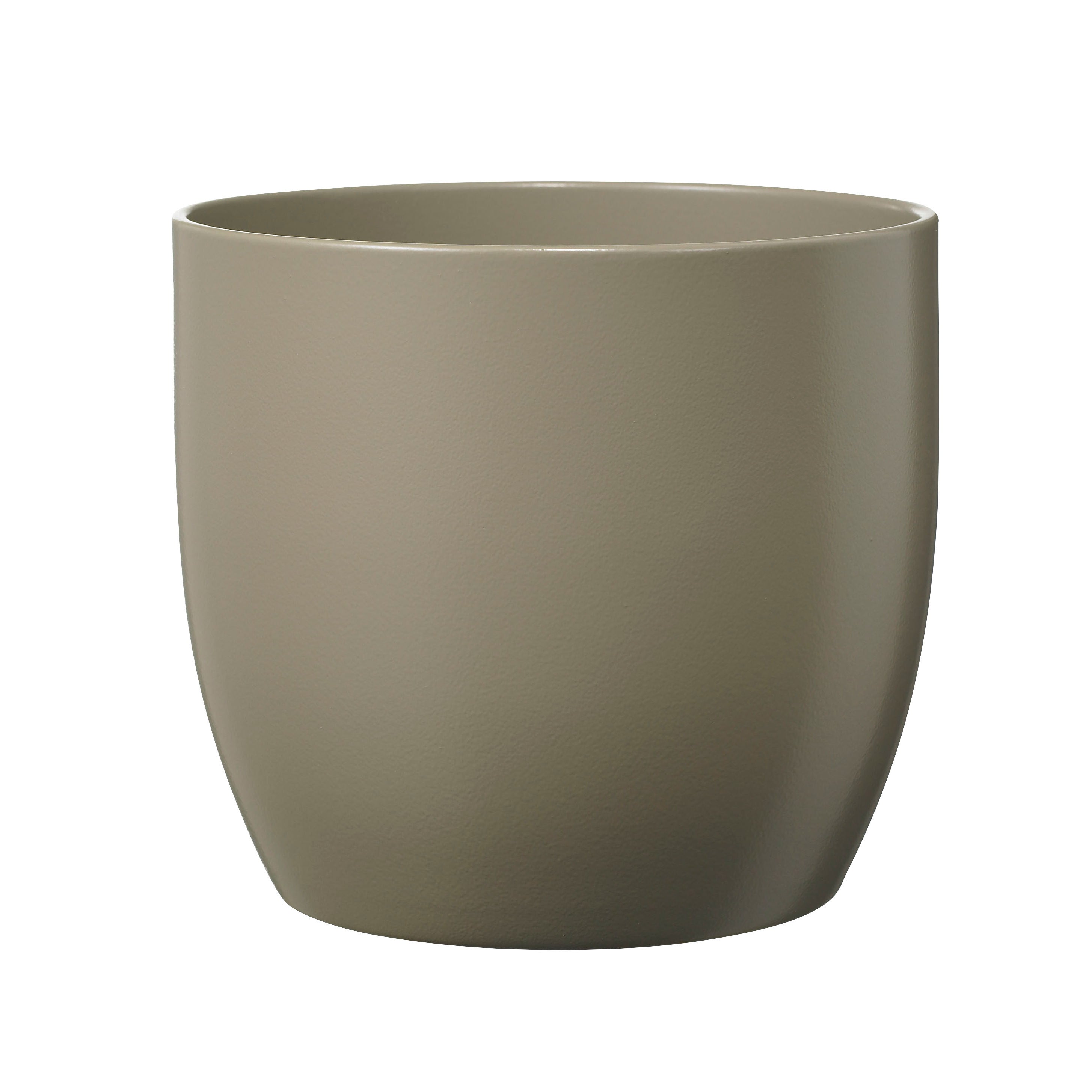Ghiveci ceramic Basel, gri, rotund, 14 x 13 cm