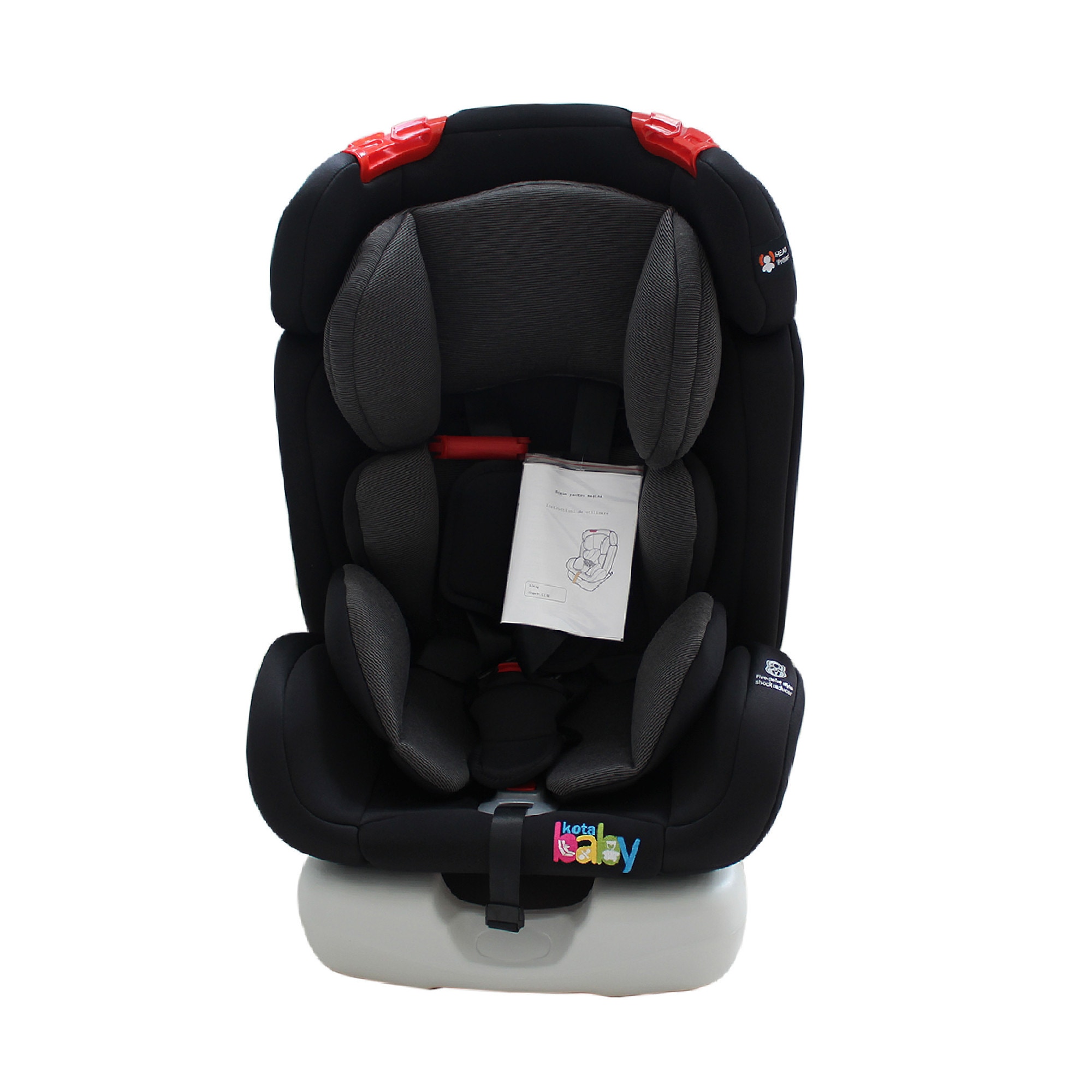 Scaun auto pentru copii, Kota Baby Diangelo KB401, negru/rosu, 0-36 kg, 0-12 ani, sistem Isofix
