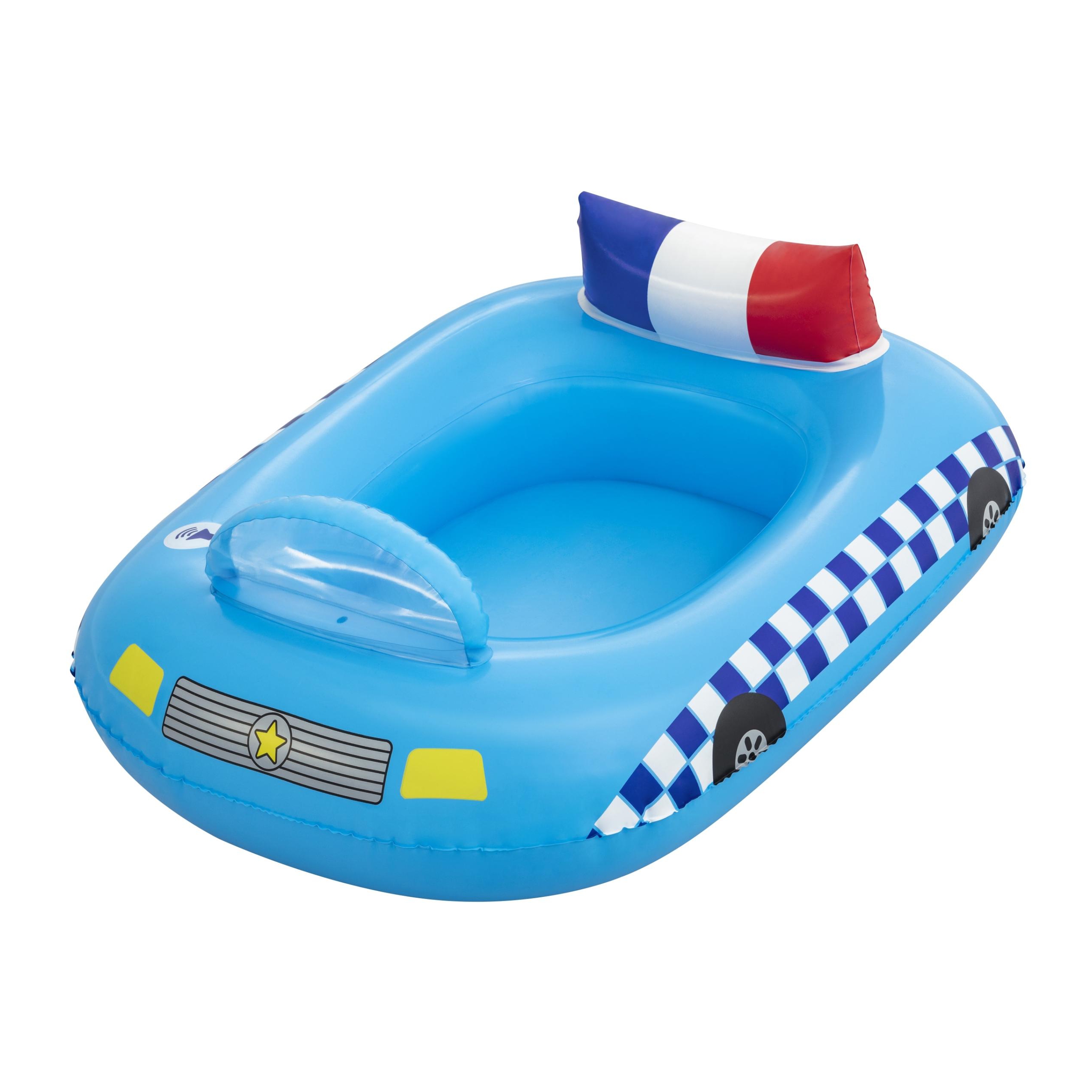 Barca gonflabila pentru copii Bestway Police 34153, PVC, albastru, 88 x 66 x 32 cm