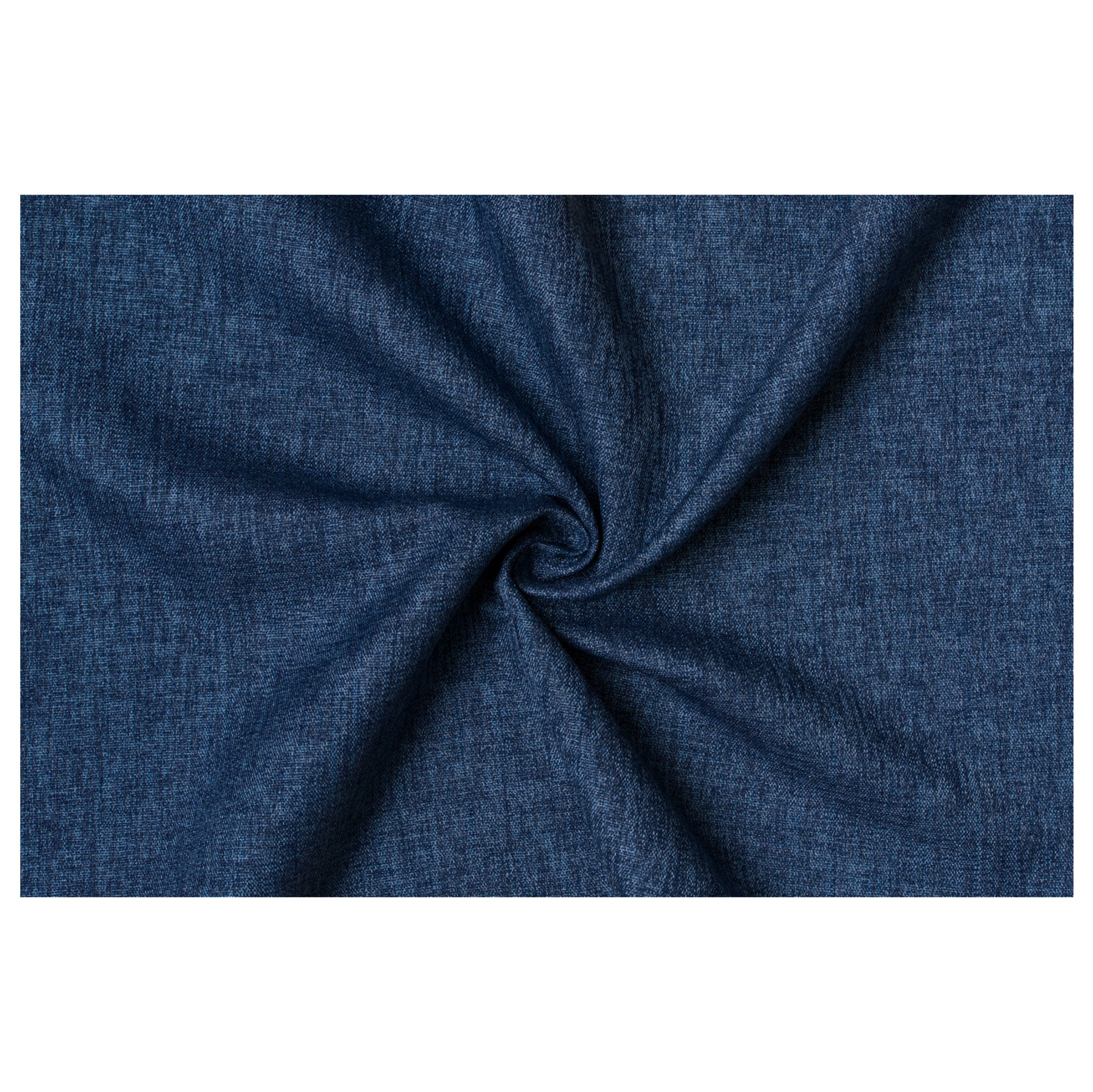 Draperie Mendola Fabrics, model Madras, Scandi, natur, albastru, opac, H 280 cm