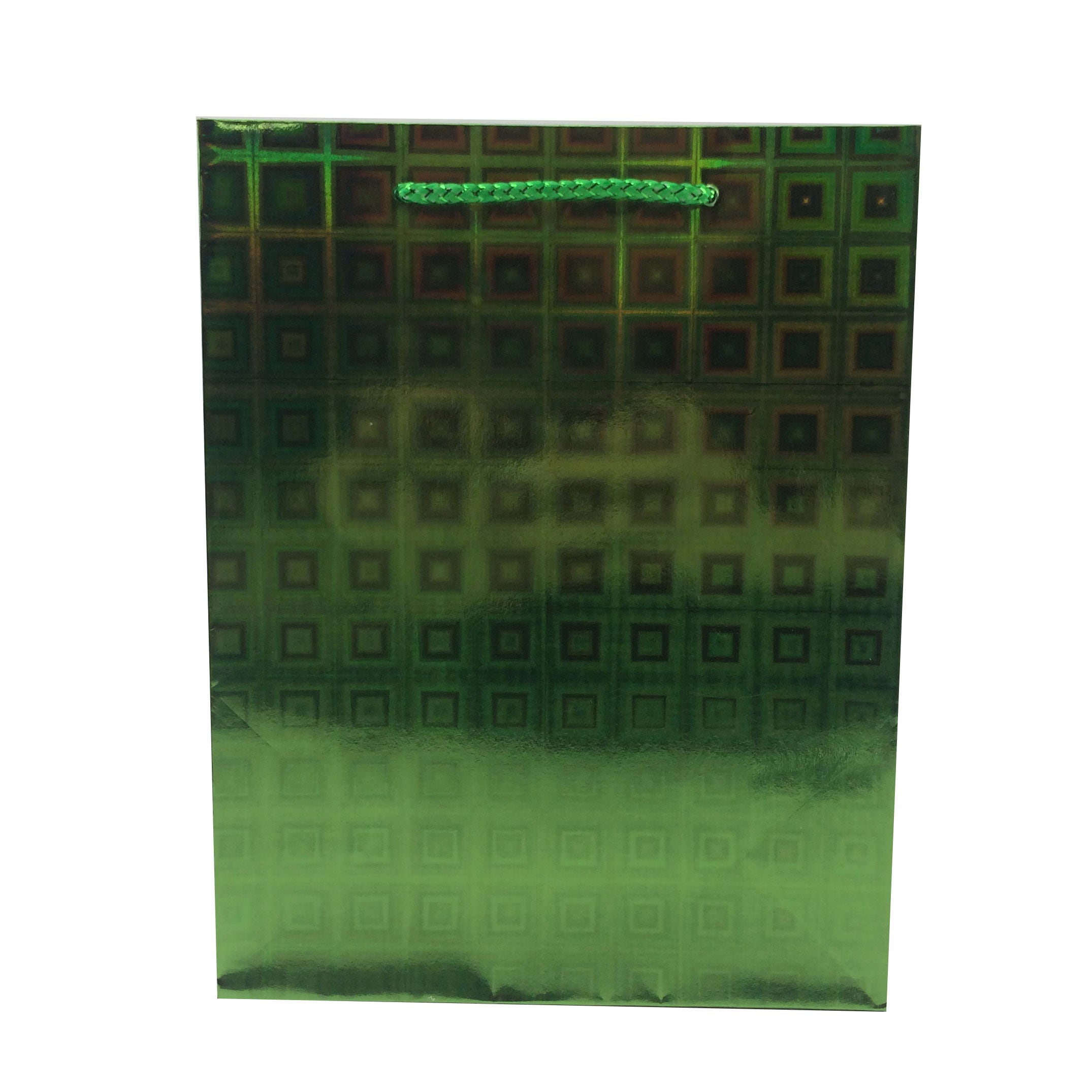 Punga cadou HBG XXL, din carton, verde, 33 x 45 x 10 cm