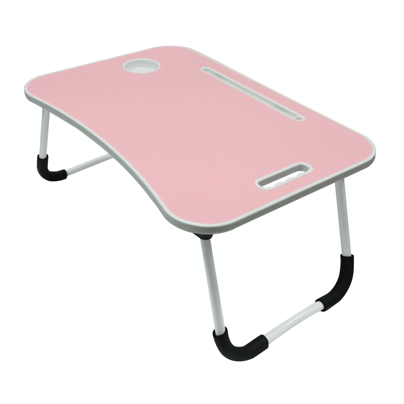 Masa pentru laptop Nolito, plianta, roz, 60 x 40 x 27 cm