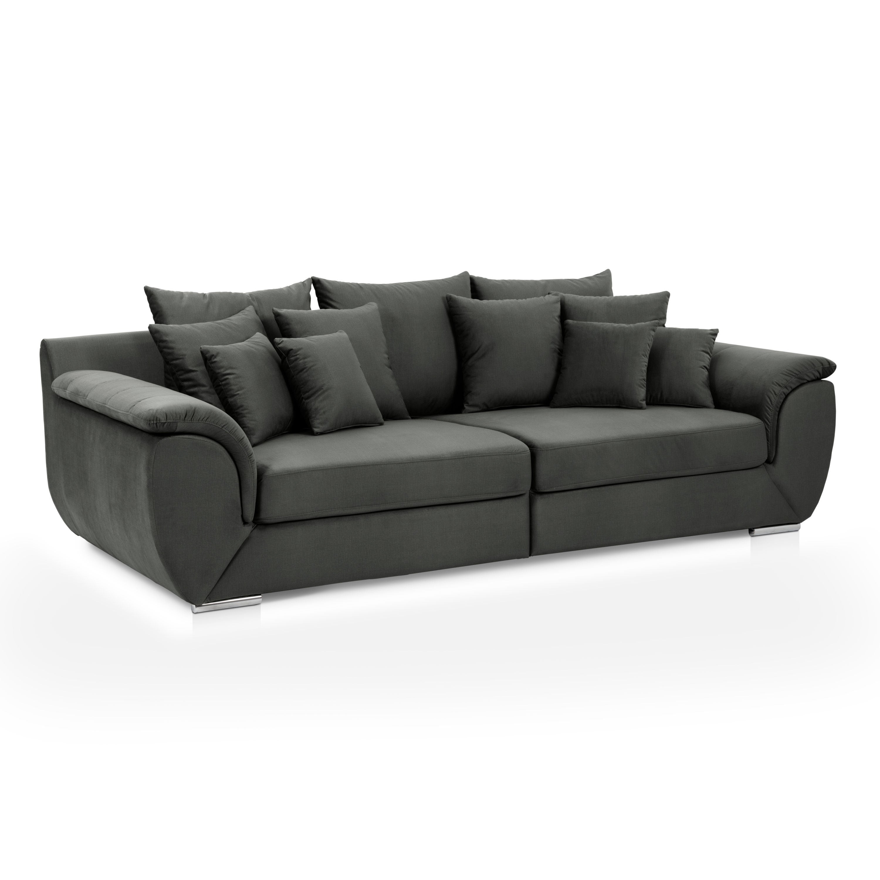 Canapea fixa 3 locuri MM608, gri inchis, 270 x 130 x 93 cm, 2C