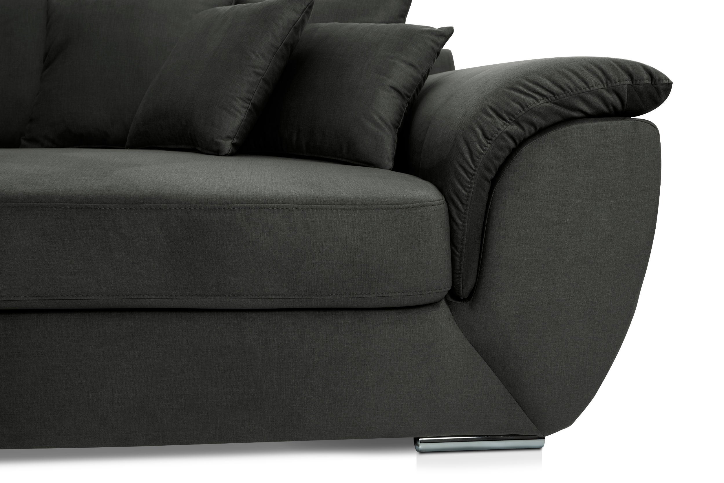 Canapea fixa 3 locuri MM608, gri inchis, 270 x 130 x 93 cm, 2C