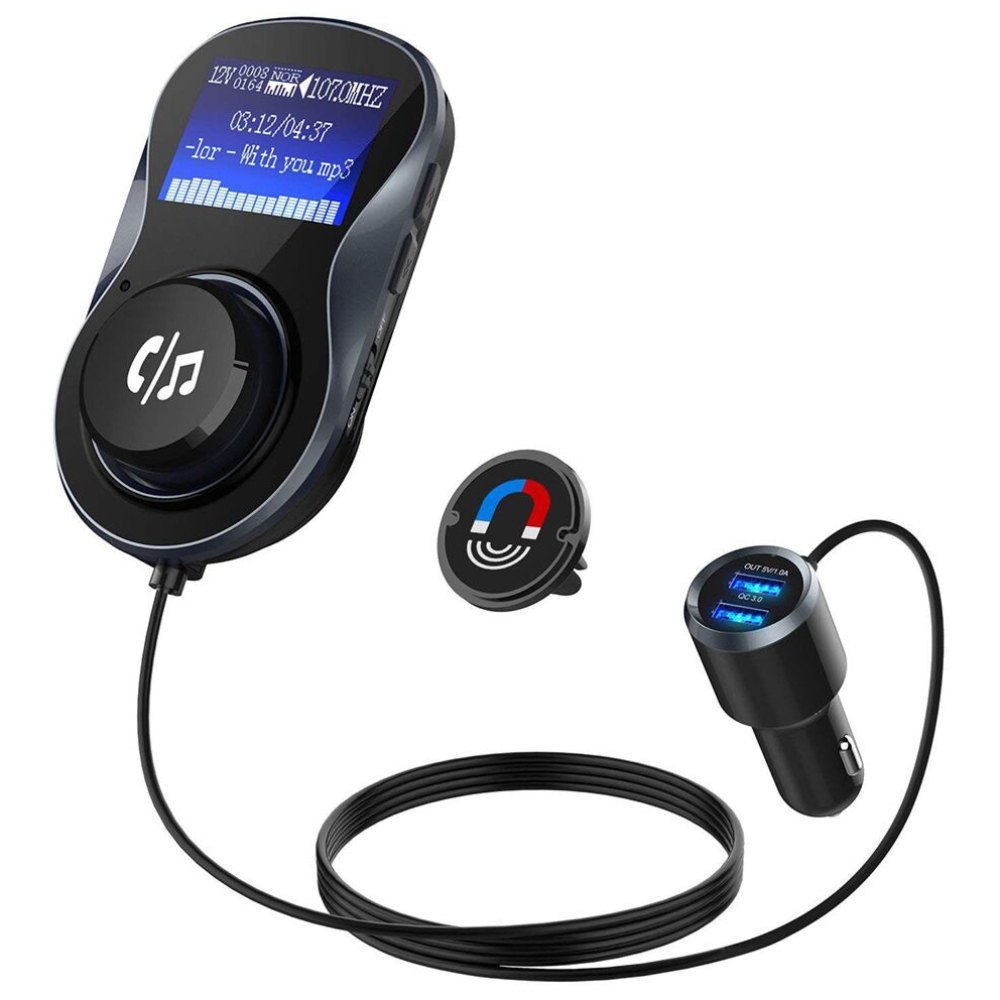 Modulator FM auto PNI Valentine F800, Bluetooth, dual USB, microSD card slot, functie de incarcare dispozitive mobile, functie apel telefonic hands-free