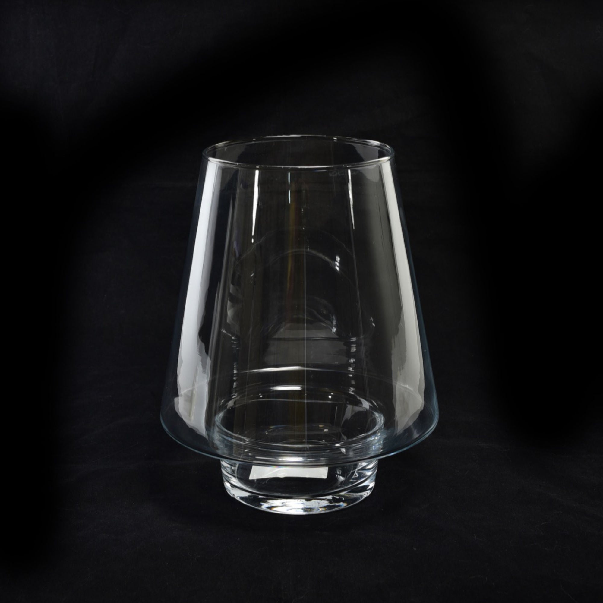 Vaza Botton, Mercury, sticla transparenta, 28 cm
