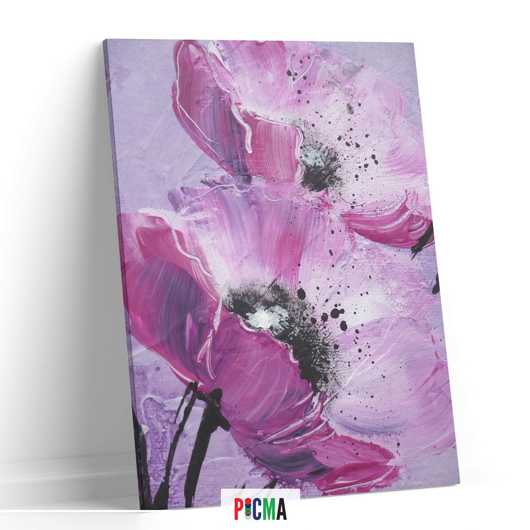 Tablou canvas Floare abstracta, Picma, standard, panza + sasiu lemn, 80 x 120 cm