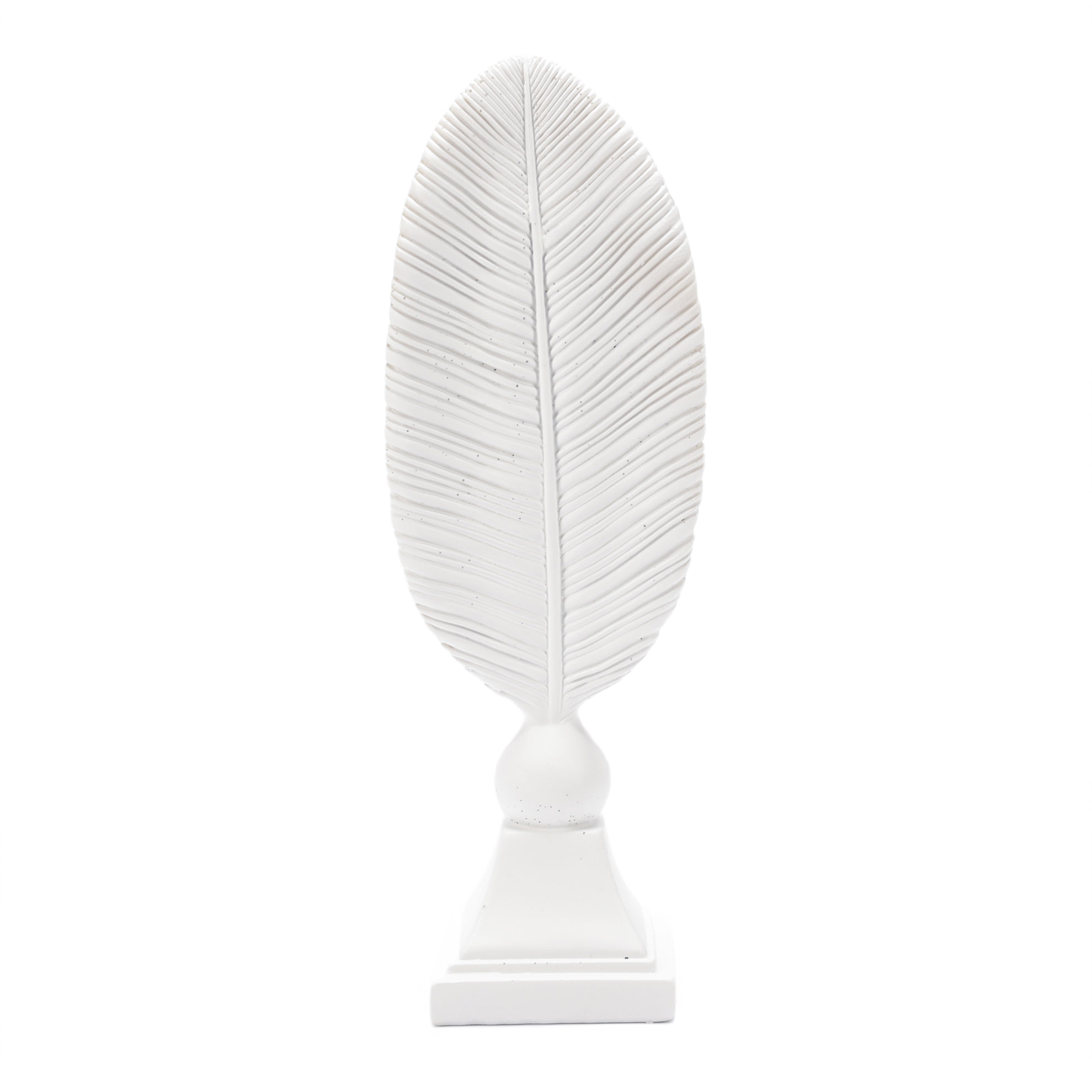 Statueta Feather, Pace / Liniste, Ella Home, rasina, alb, 27 cm