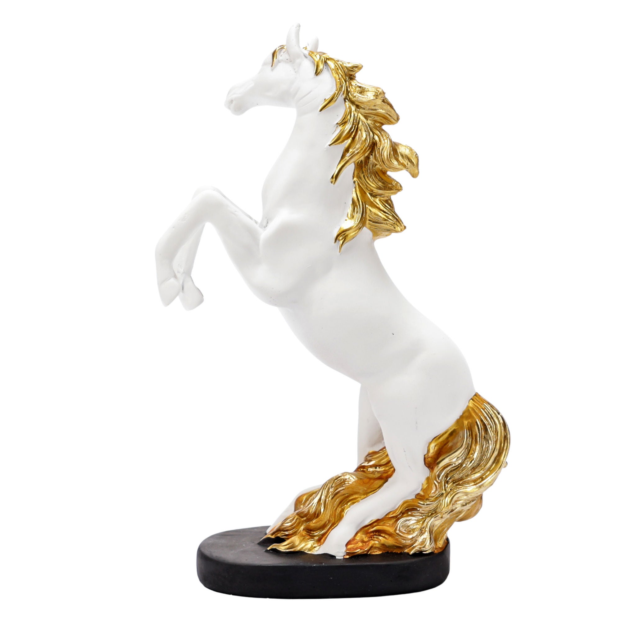 Statueta Horse, Ella Home, rasina, alb, 23 cm