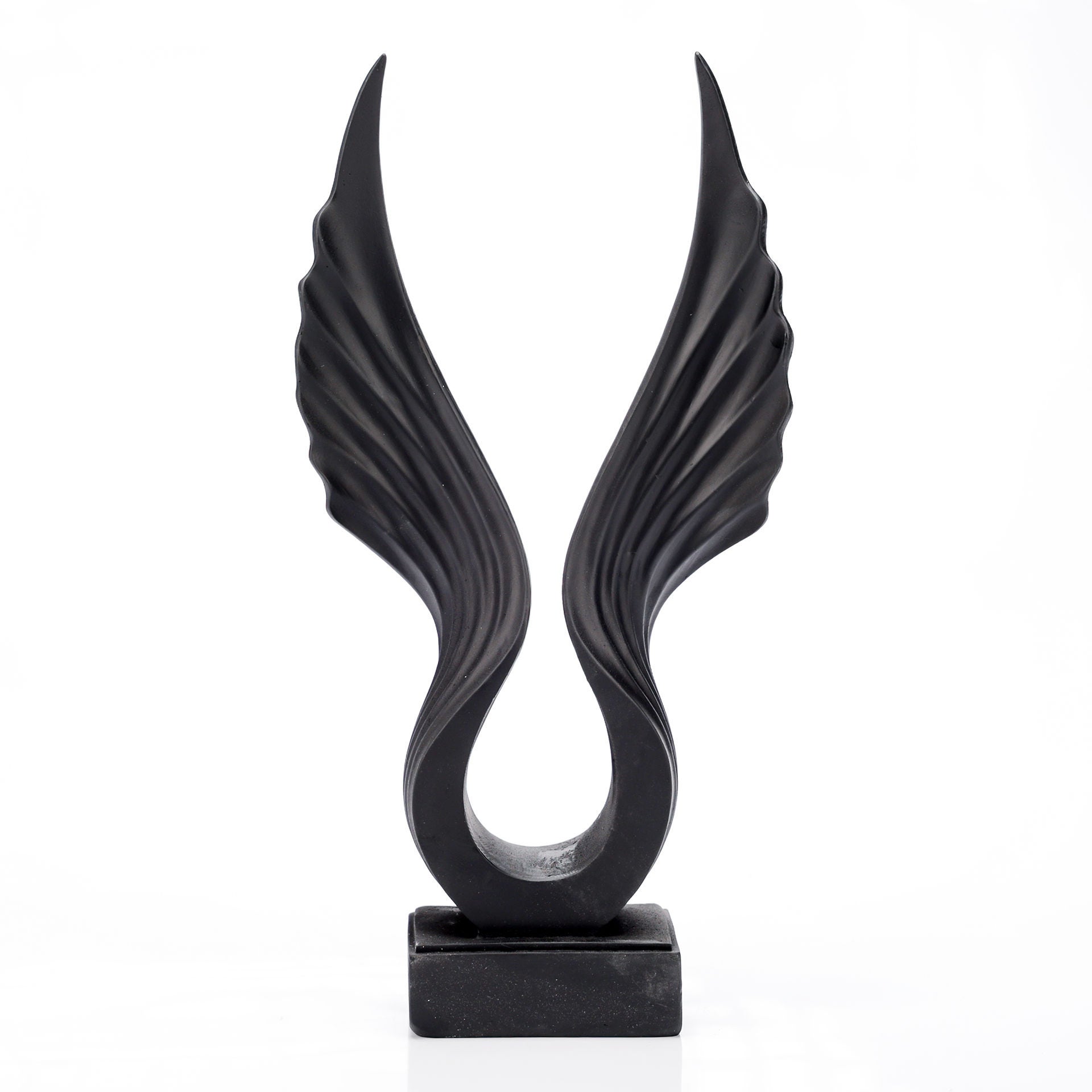 Statueta Flight, Ella Home, rasina, negru, 33 cm