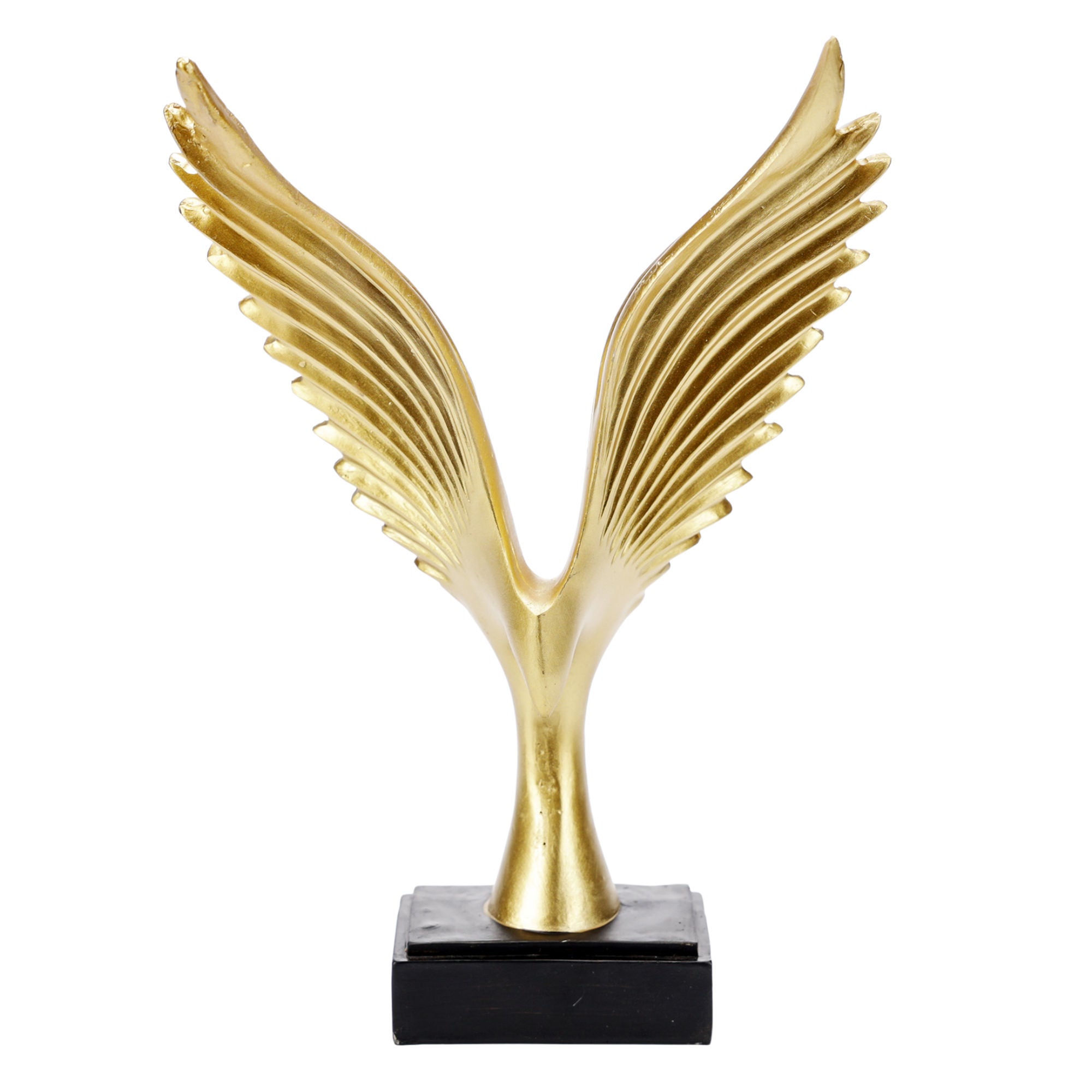 Statueta Bird, Ella Home, rasina, auriu, 26 cm