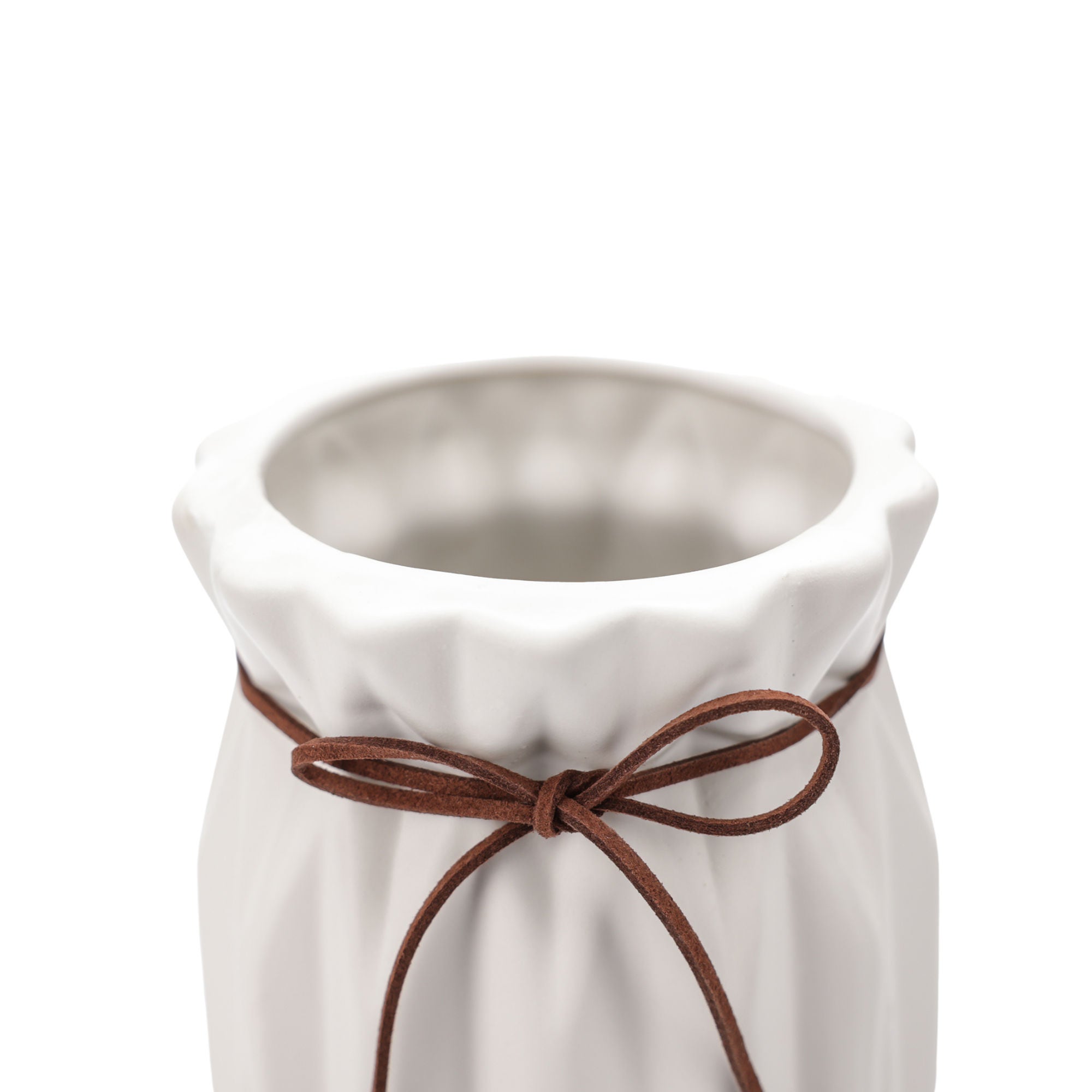 Vaza decorativa Ella Home, ceramica, alb, 26 cm
