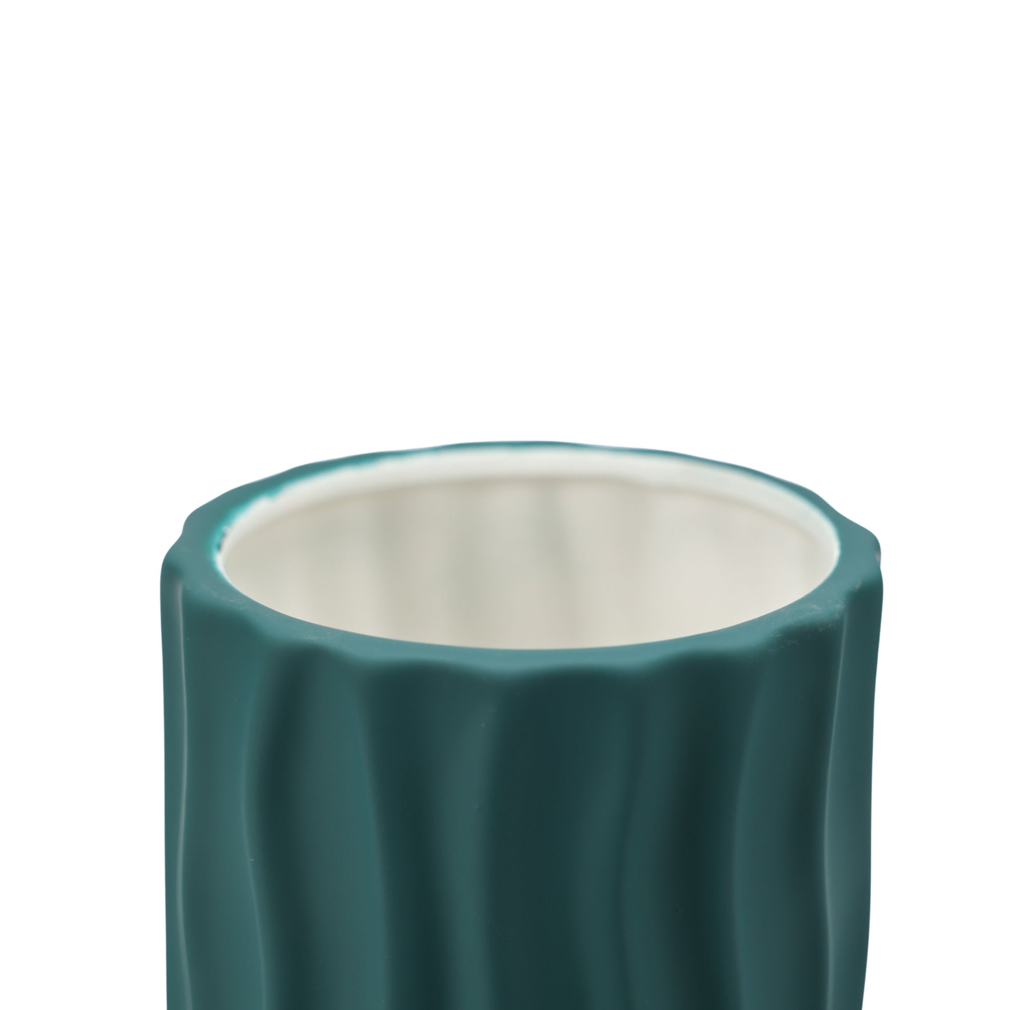 Vaza decorativa Ella Home, Waves, ceramica, verde, 29 cm