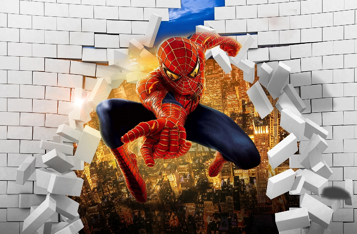 Fototapet vinil 3D, Printdream Spiderman, 350 x 240 cm