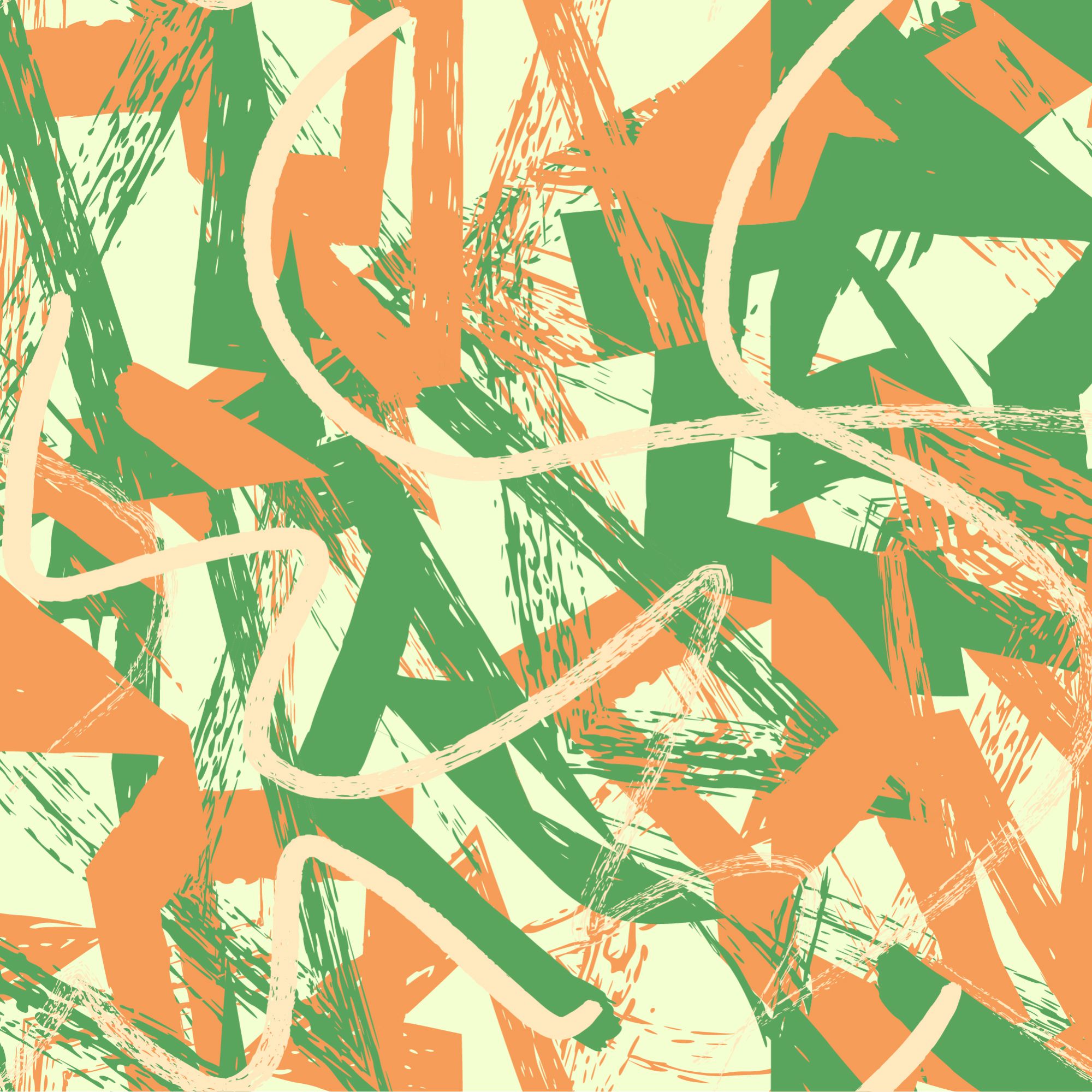 Fototapet vlies, Iconic Walls Orange Green ICWLP00433, 312 x 270 cm