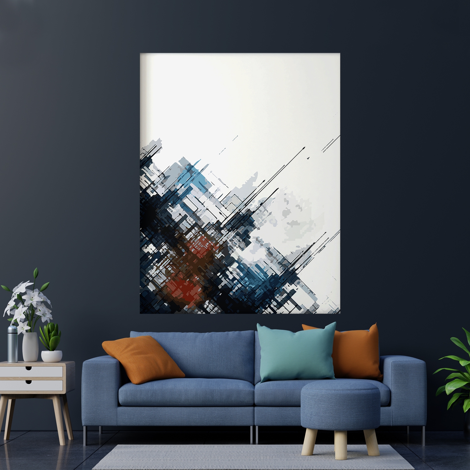 Tablou canvas Oras abstract, CT0283, Picma, standard, panza + sasiu lemn, 40 x 60 cm
