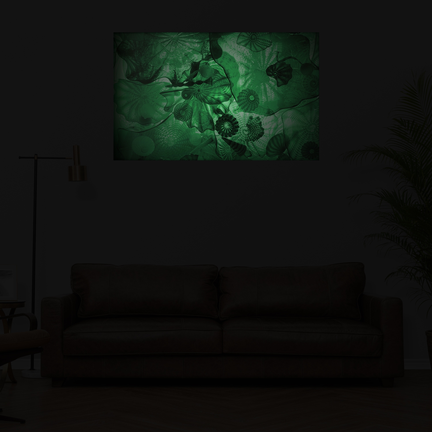 Tablou canvas luminos Meduze in culori, CLT0293, Picma, dualview, panza + sasiu lemn, 40 x 60 cm