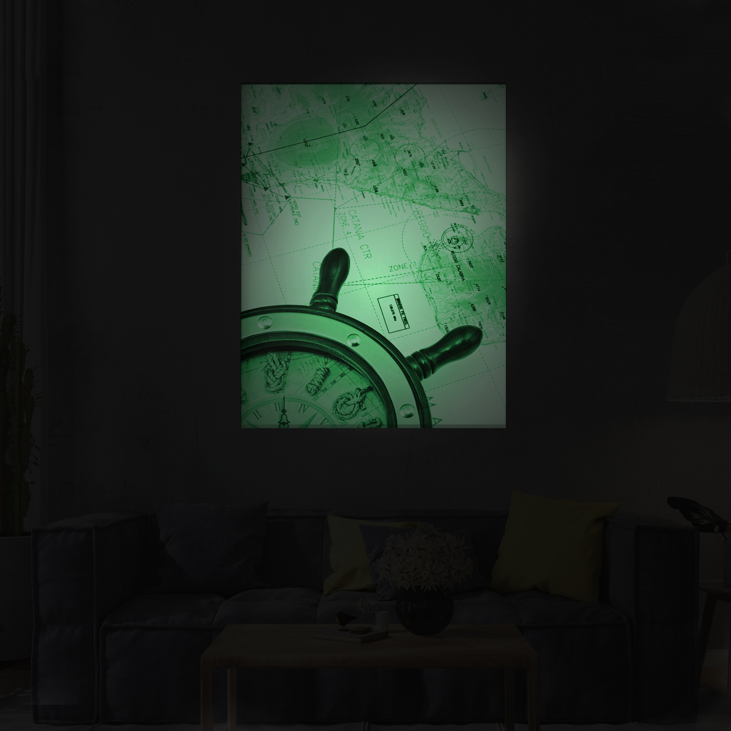 Tablou canvas luminos Timona, CLT0296, Picma, dualview, panza + sasiu lemn, 60 x 90 cm